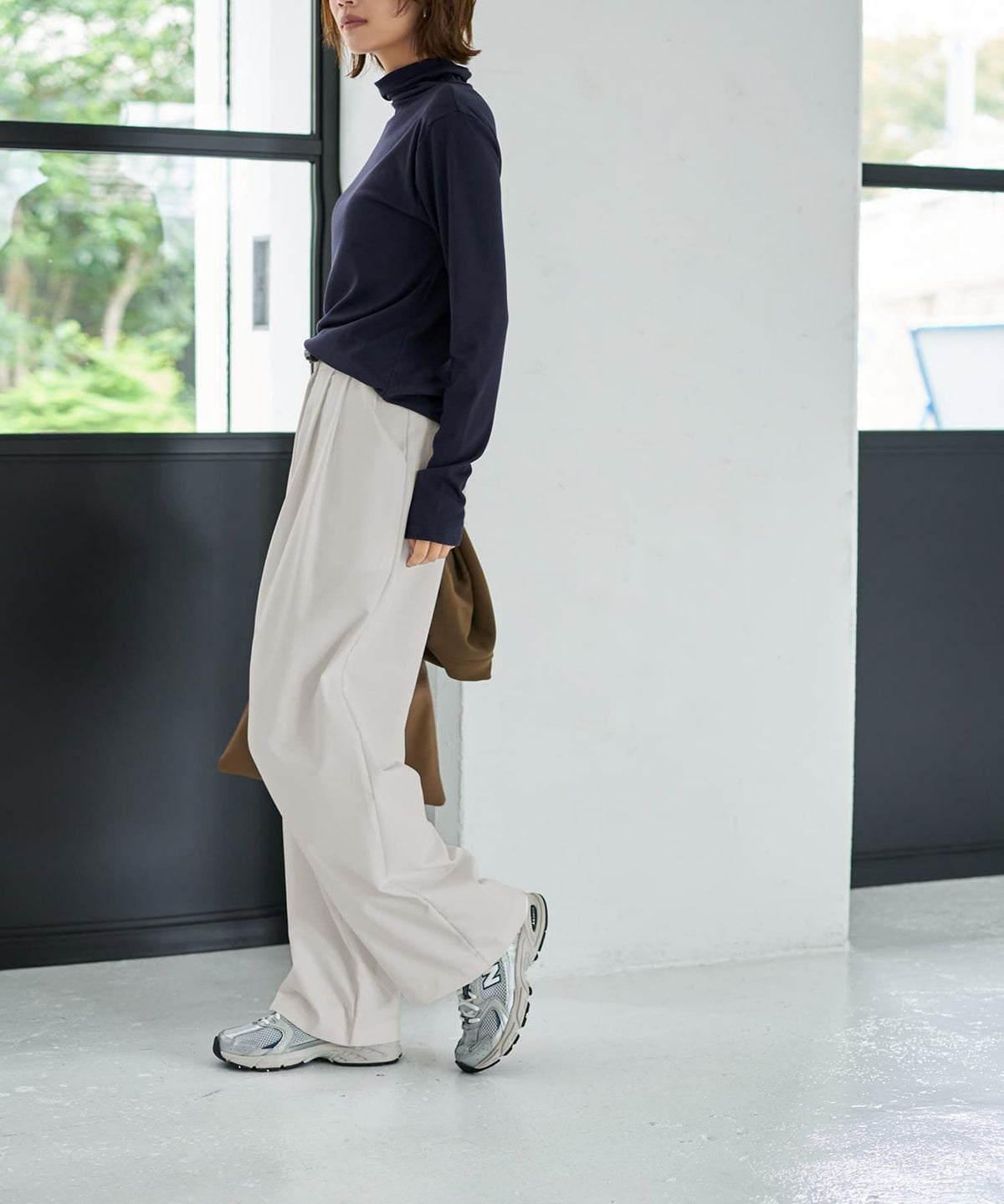 着用イメージ 167cm ネイビー