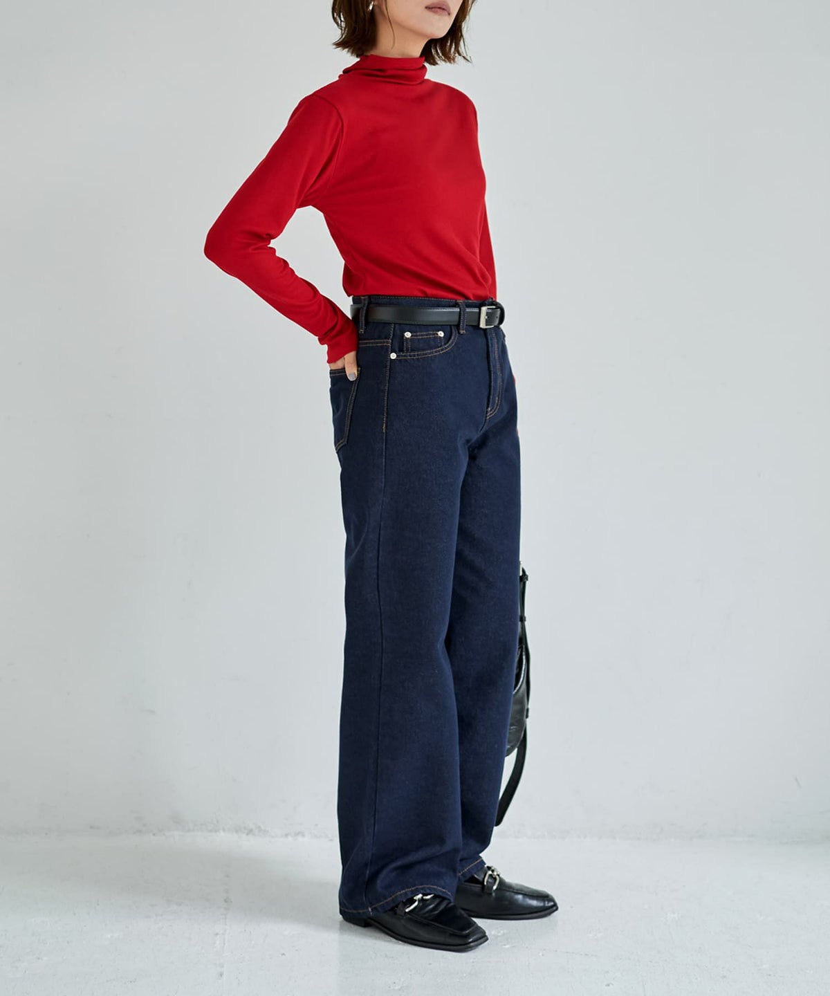 着用イメージ 167cm レッド 