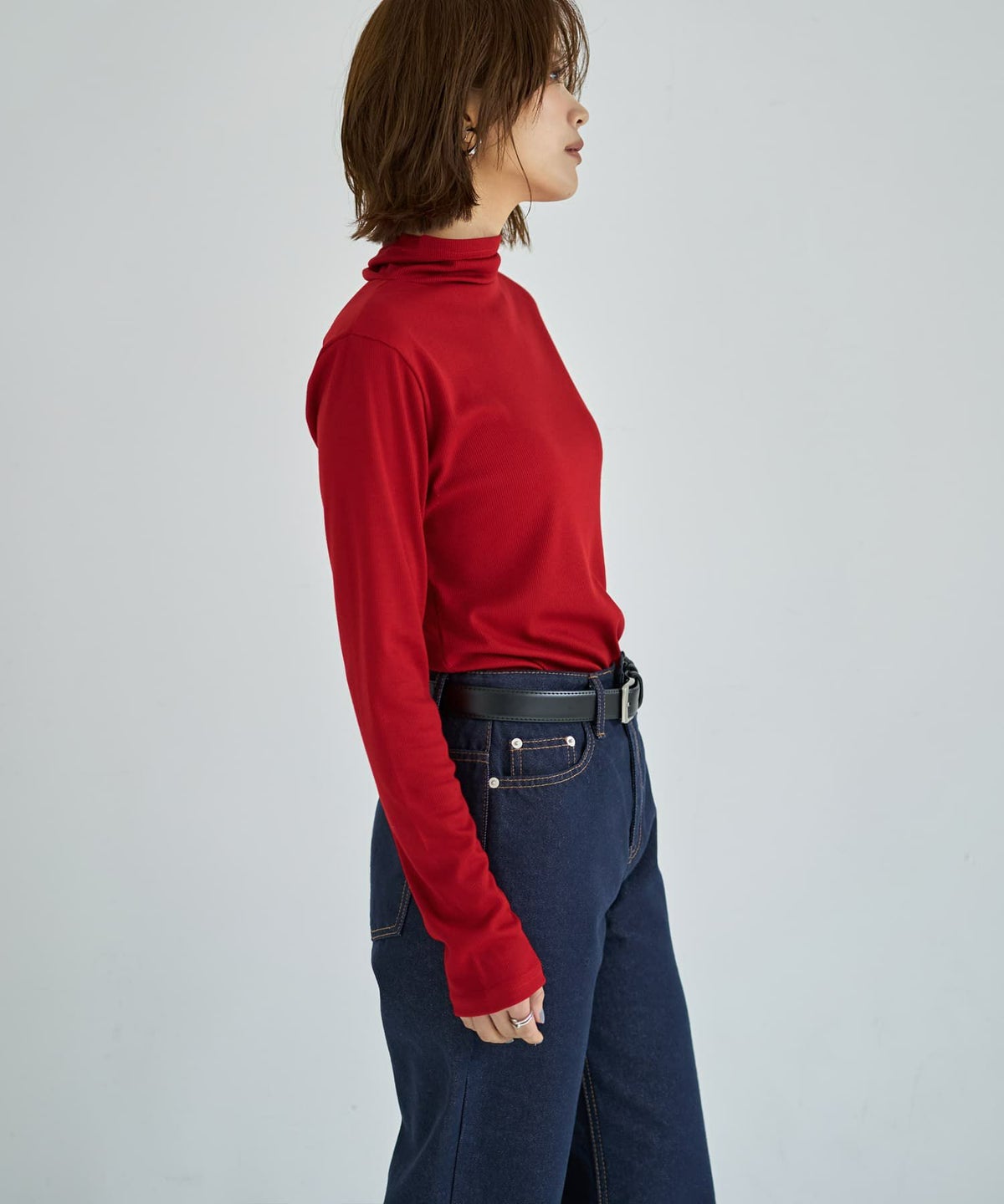 着用イメージ 167cm レッド 