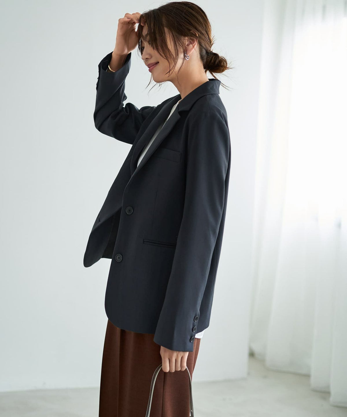 着用イメージ 166cm ミッドナイト