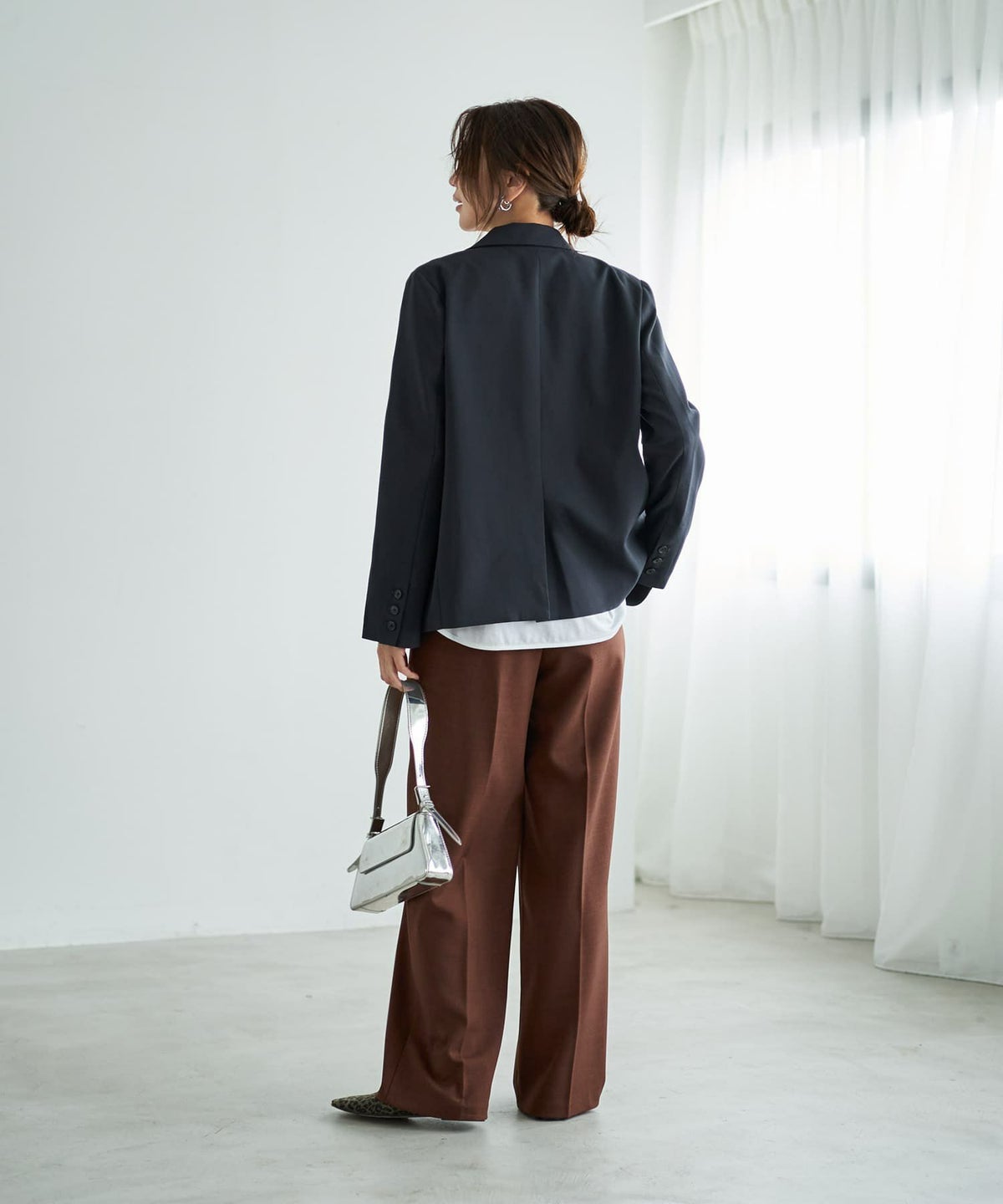 着用イメージ 166cm ミッドナイト