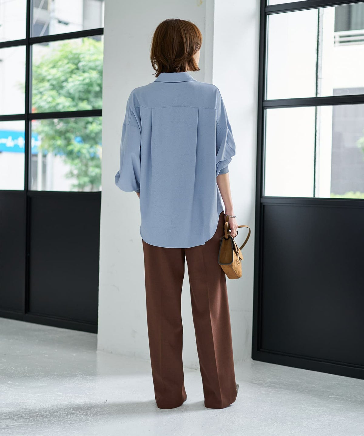 着用イメージ 167cm ライトブルー