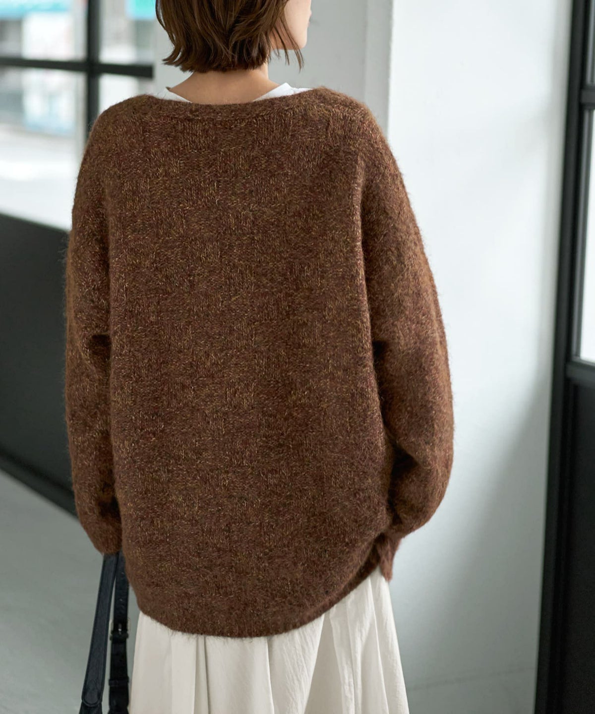 着用イメージ 167cm ブラウンミックス