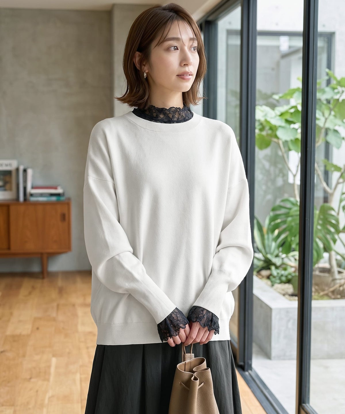 着用イメージ 163cm ブラック