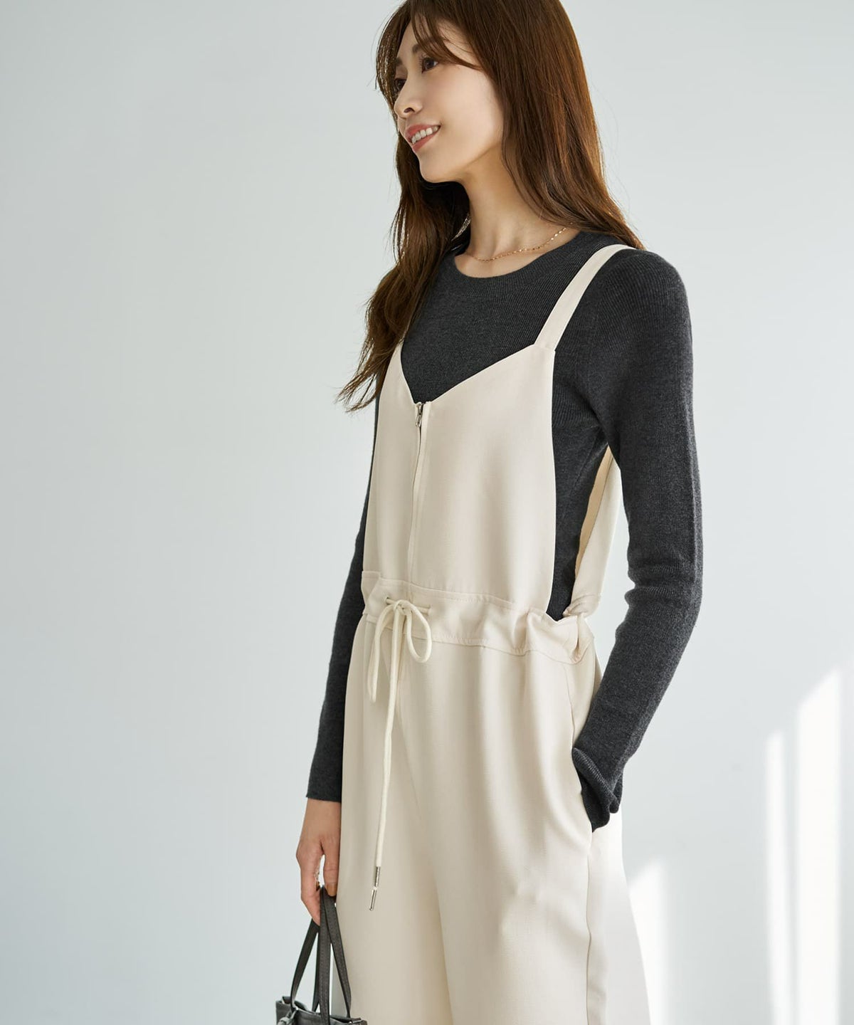 着用イメージ 167cm エクリュ