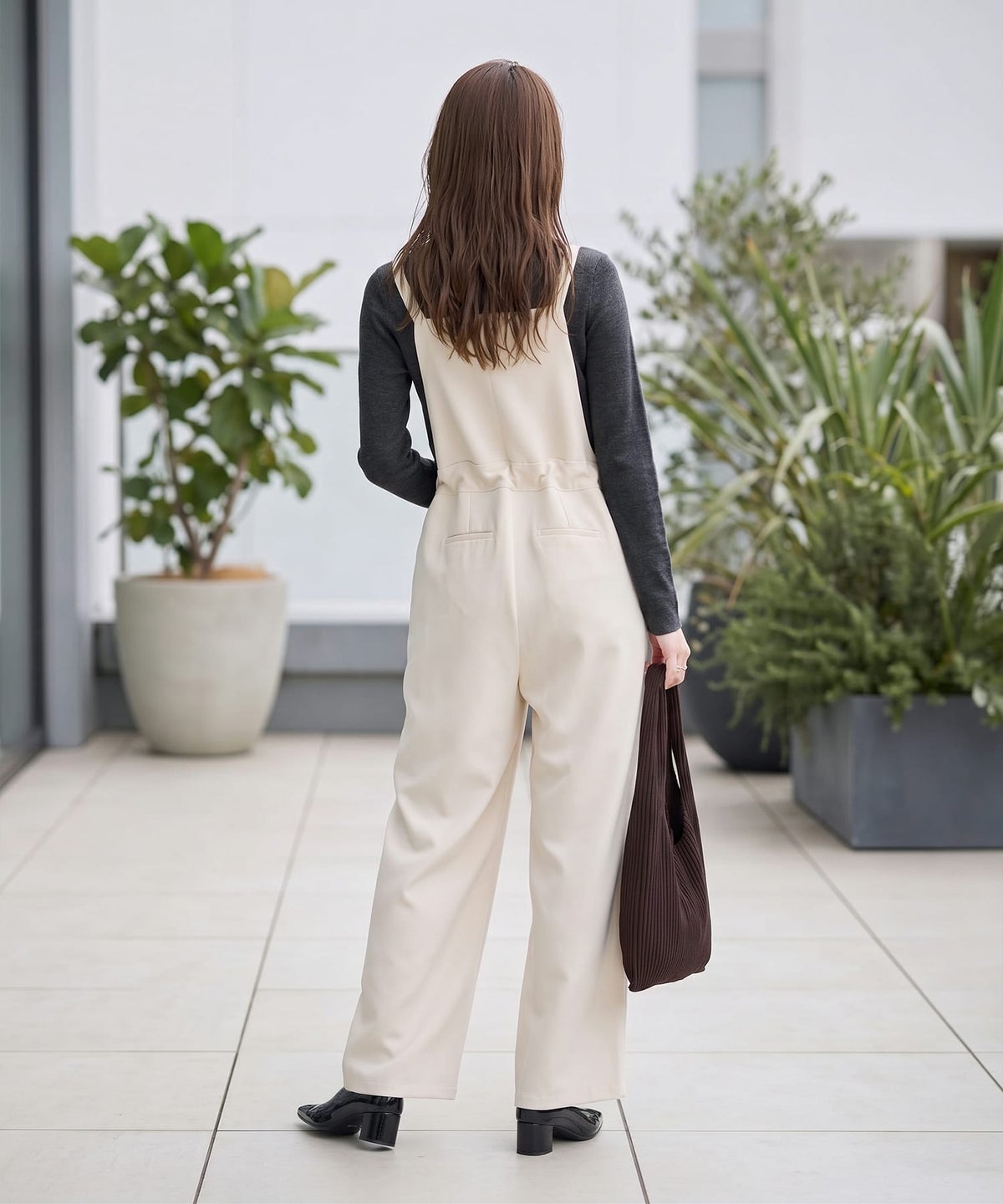 着用イメージ 163cm エクリュ