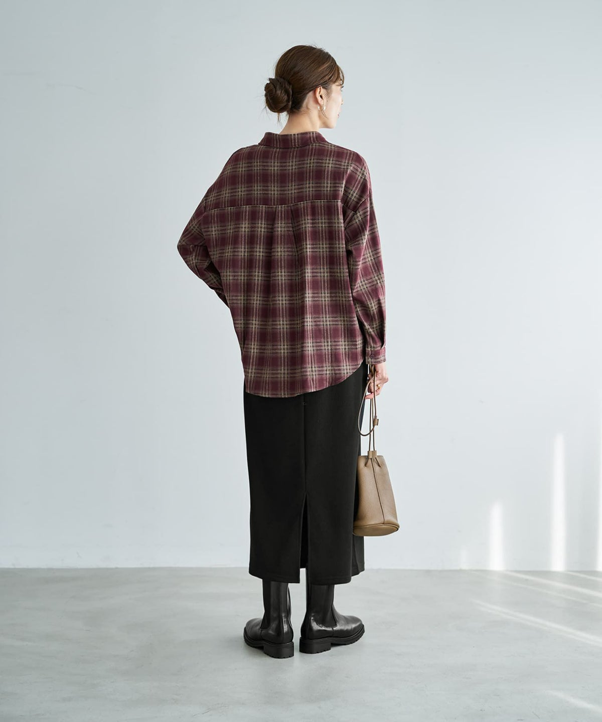 着用イメージ 167cm ワイン