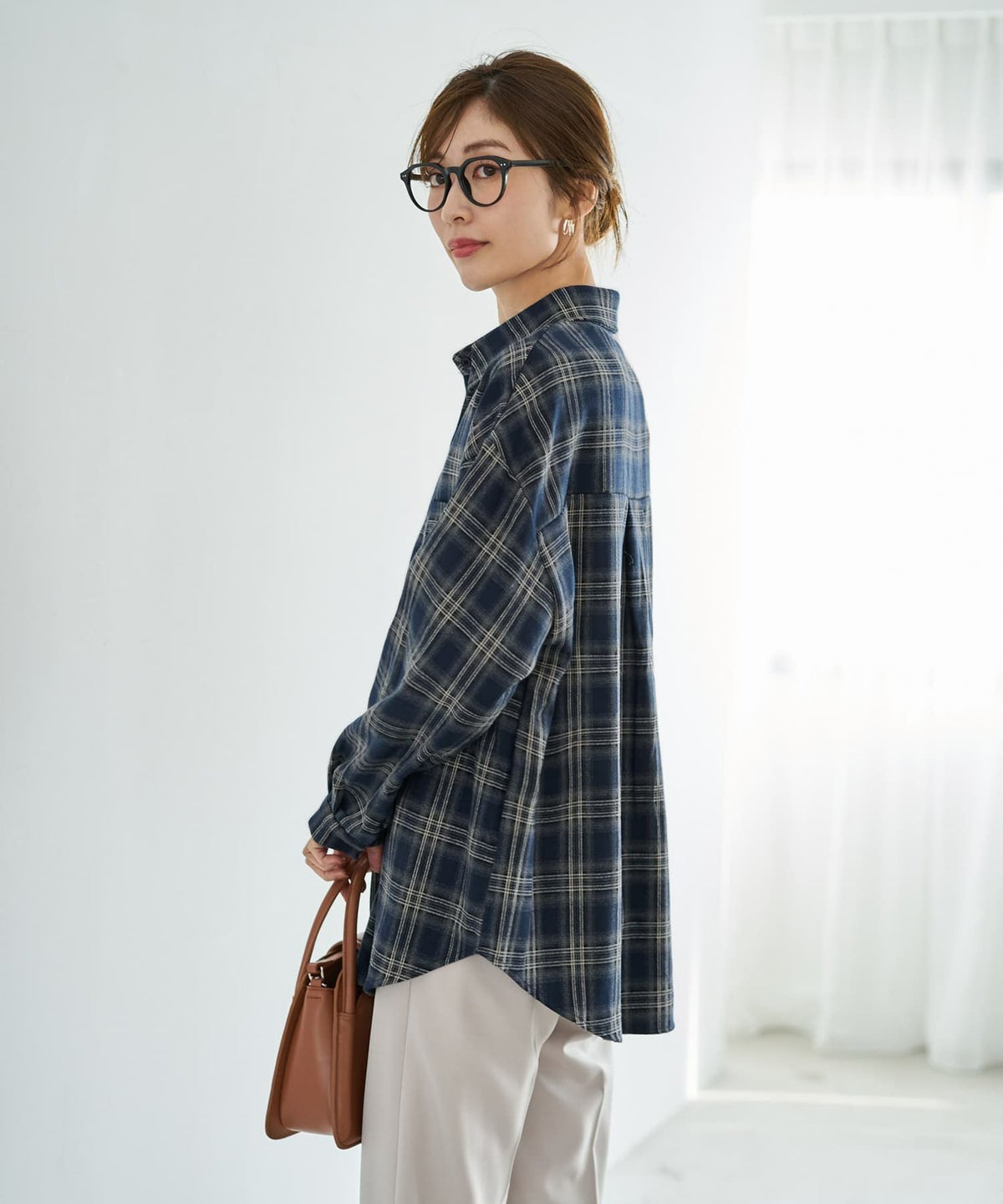 着用イメージ 167cm ダークブルー