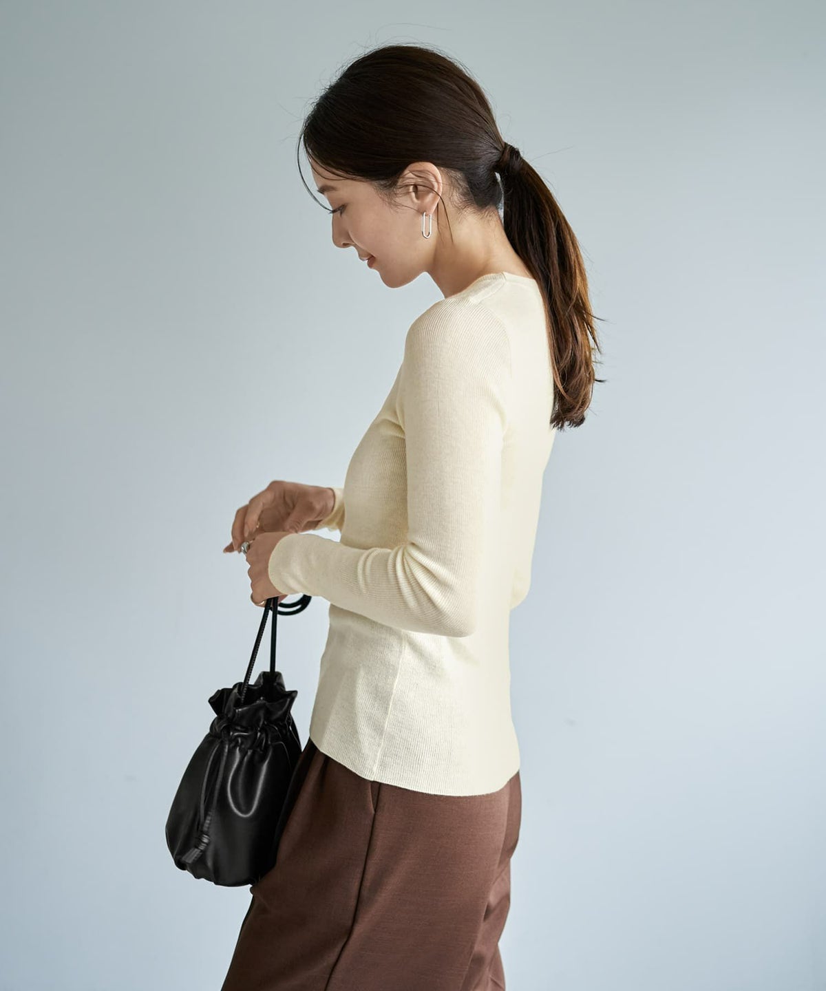 着用イメージ 167cm オフホワイト