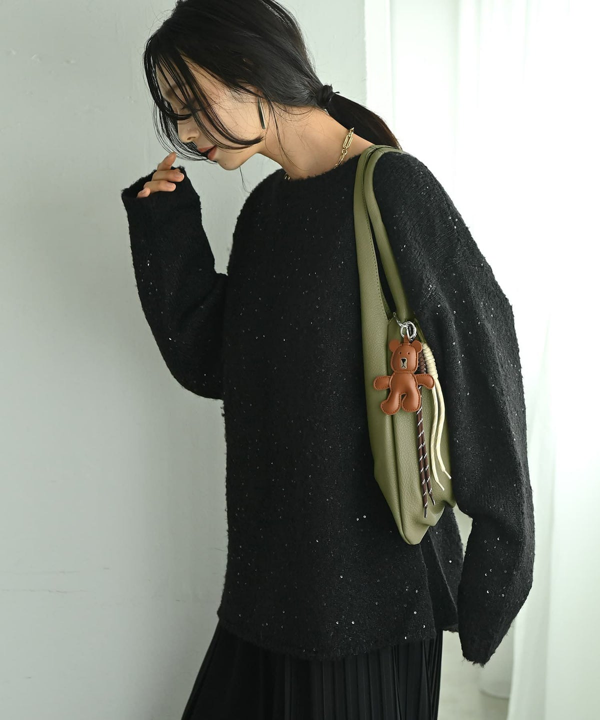 着用イメージ 170cm ブラウン