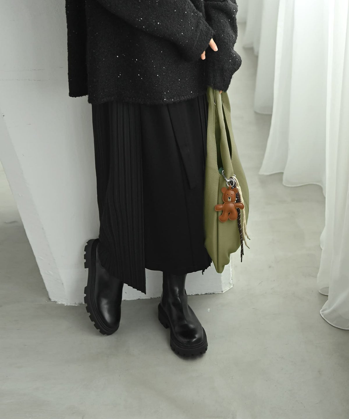 着用イメージ 170cm ブラウン