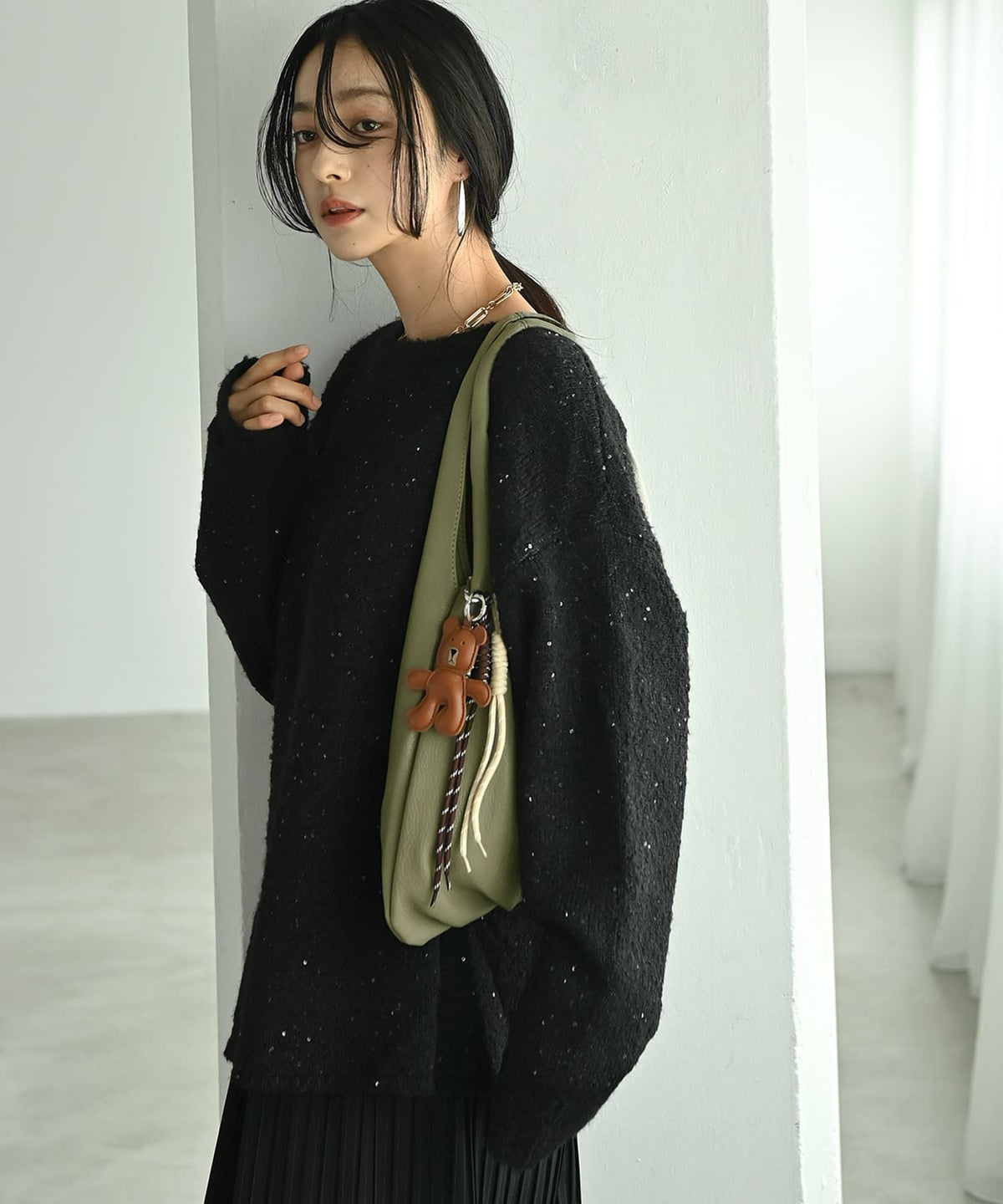 着用イメージ 170cm ブラウン