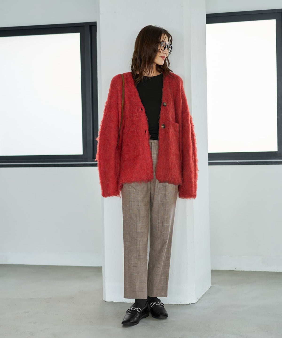 着用イメージ 166cm レッド