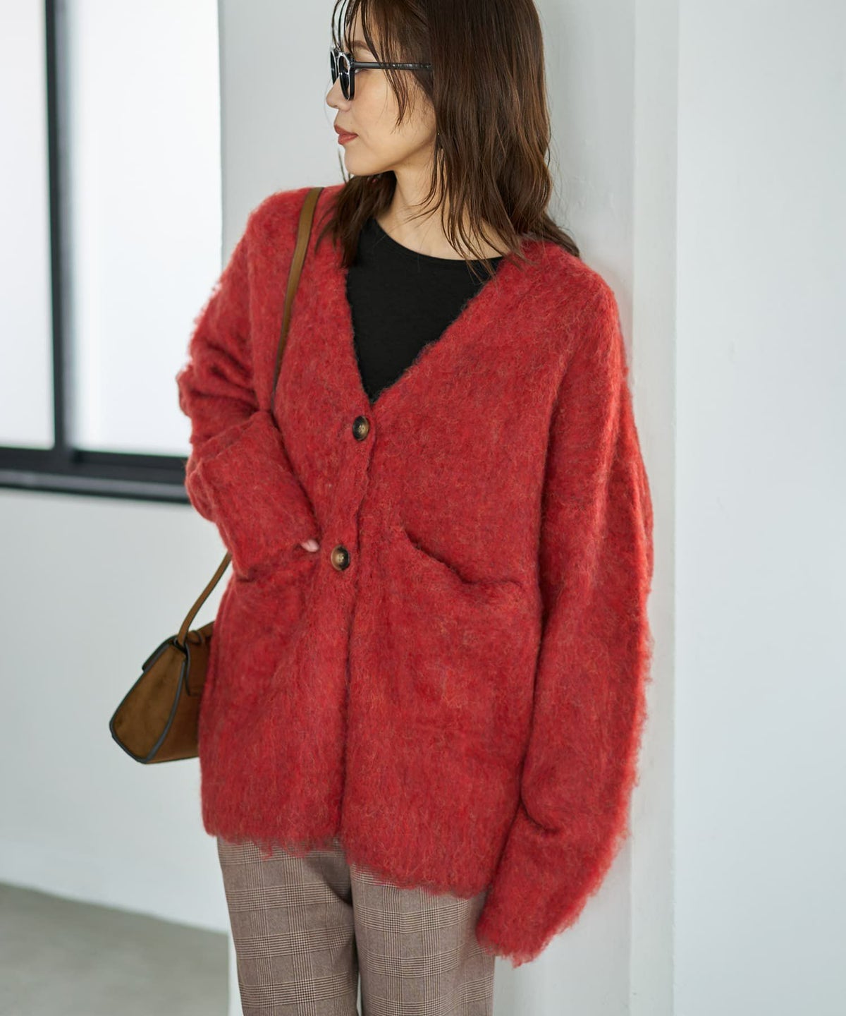 着用イメージ 166cm レッド