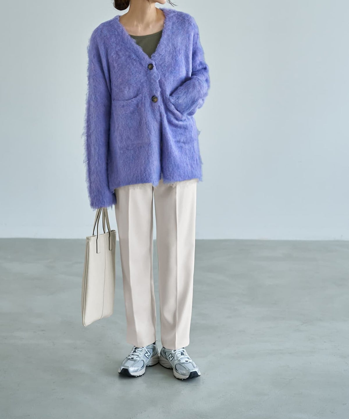 着用イメージ 166cm パープル