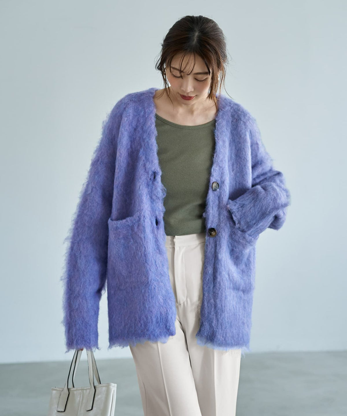 着用イメージ 166cm パープル