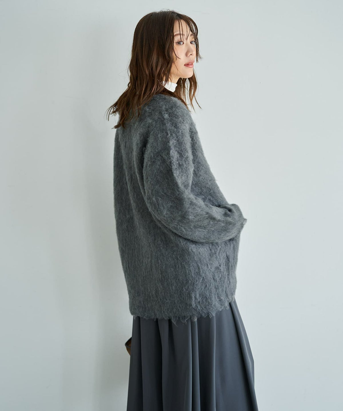 着用イメージ 166cm ダークグレー