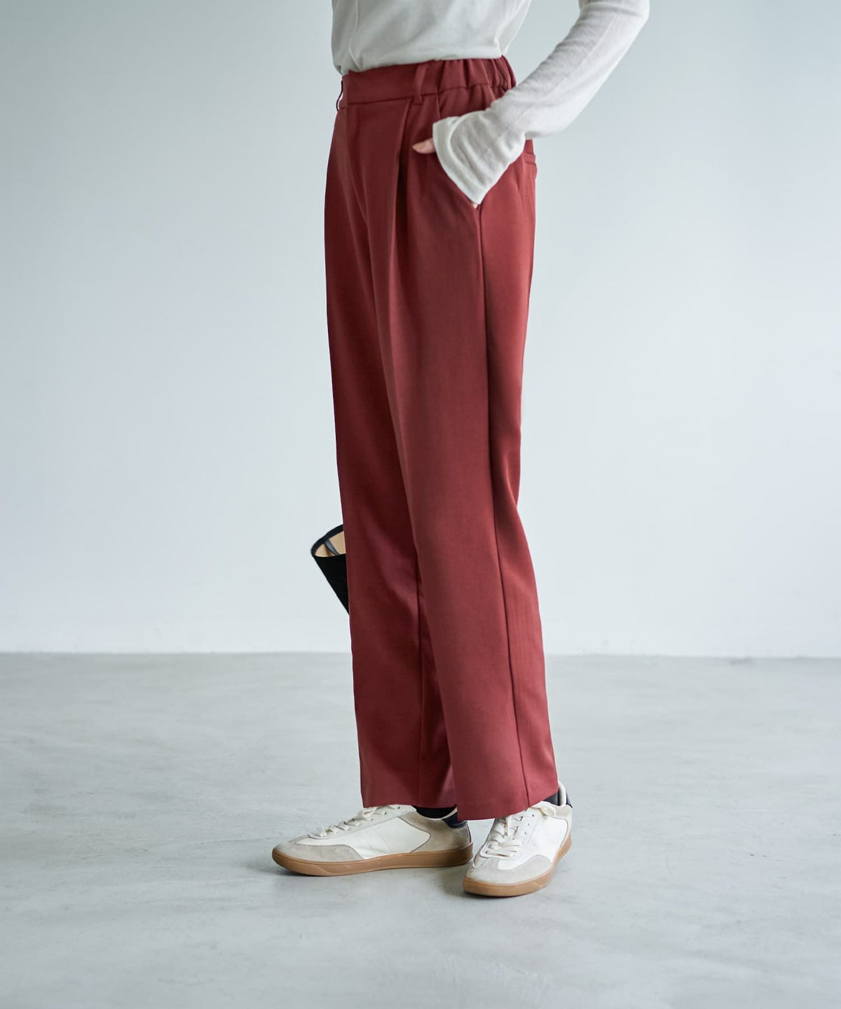 着用イメージ 167cm バーガンディ Sサイズ