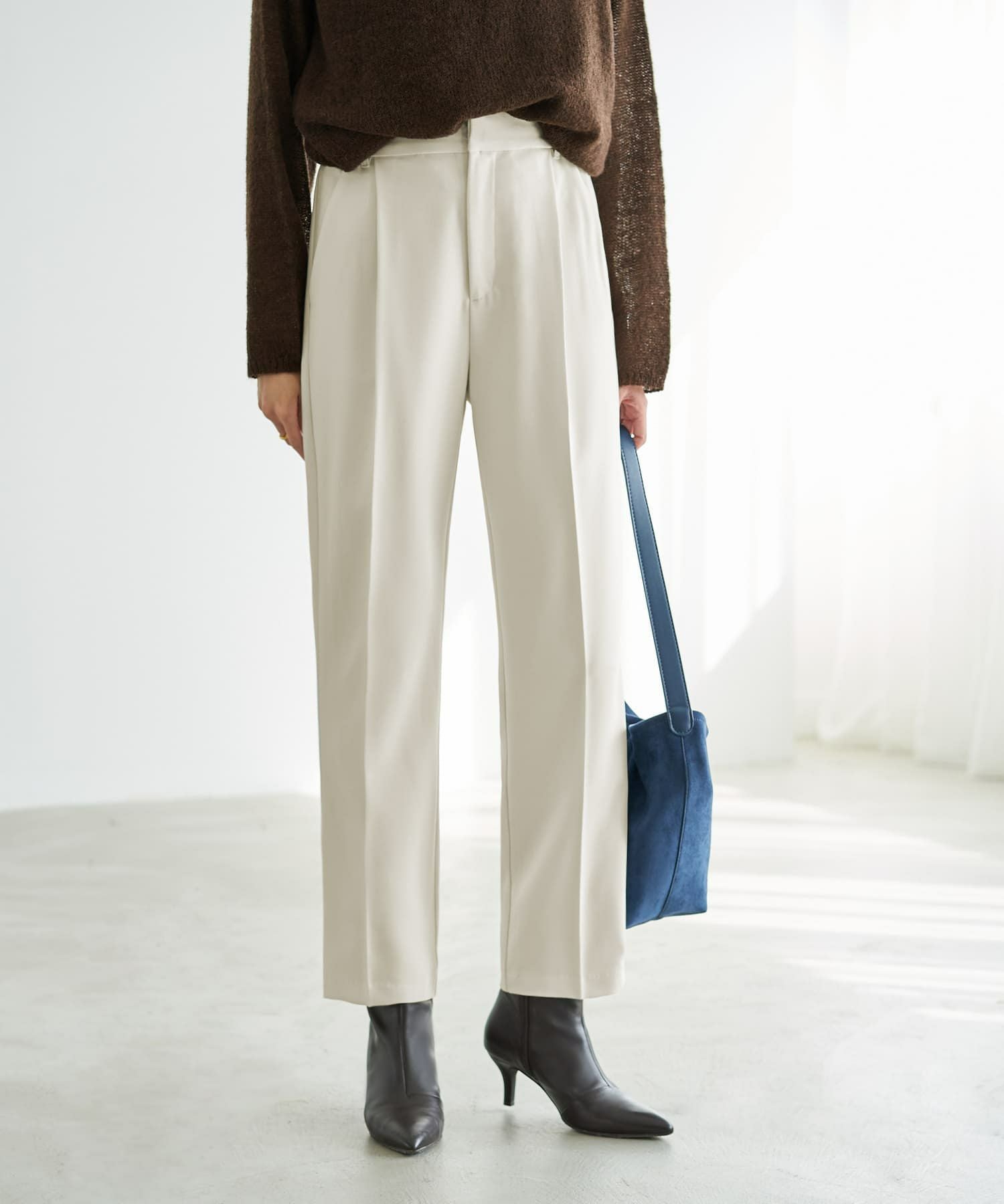 ストレッチツイルBASICタックパンツ | おしゃれな大人レディース