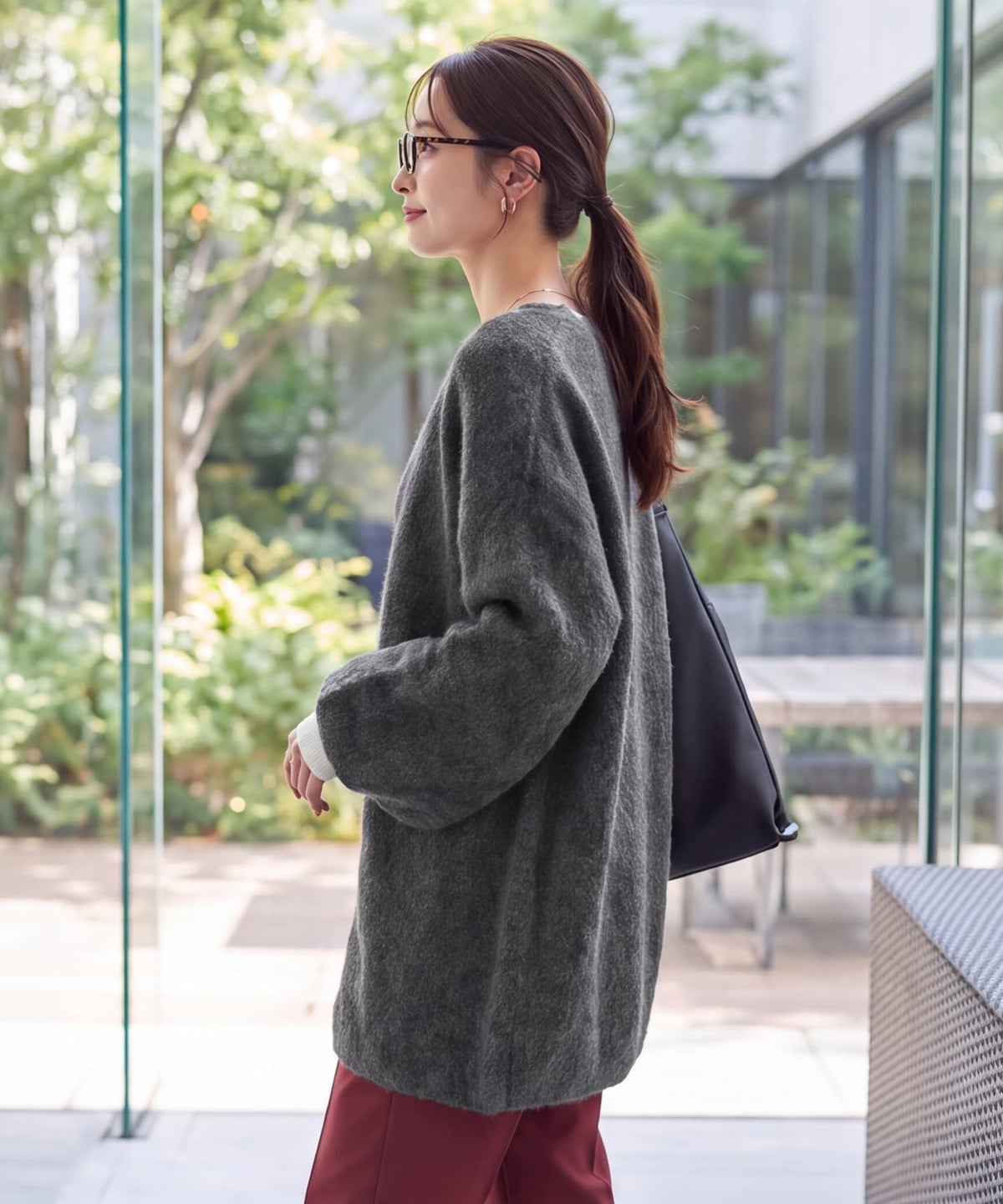 着用イメージ 163cm チャコール