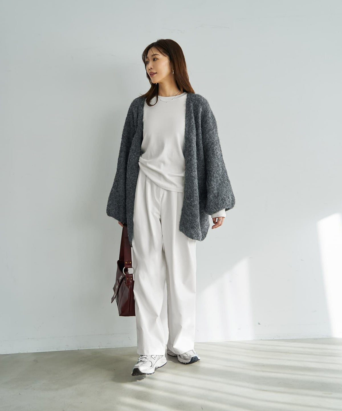 着用イメージ 166cm チャコール