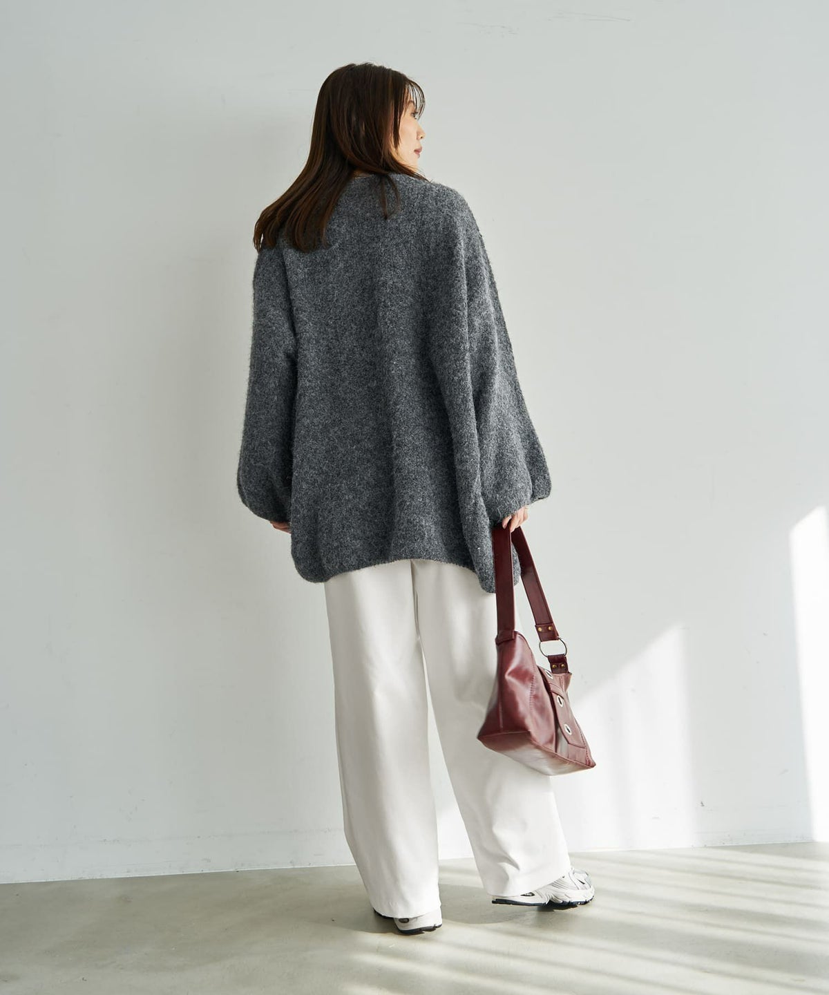 着用イメージ 166cm チャコール