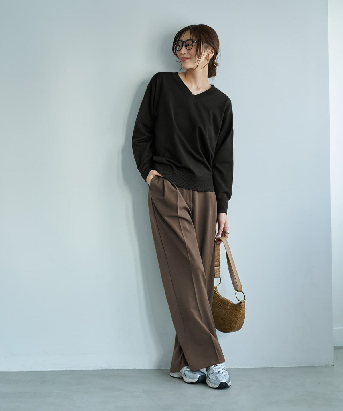 着用イメージ 166cm ブラック