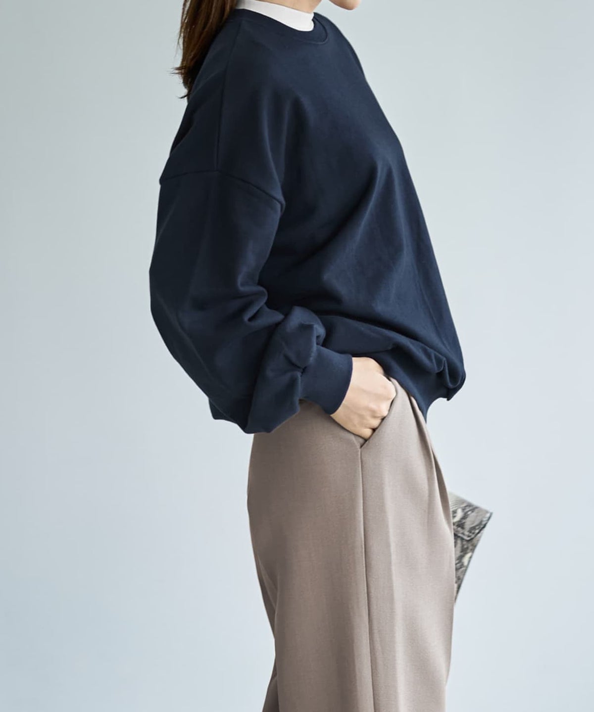着用イメージ 166cm ネイビー