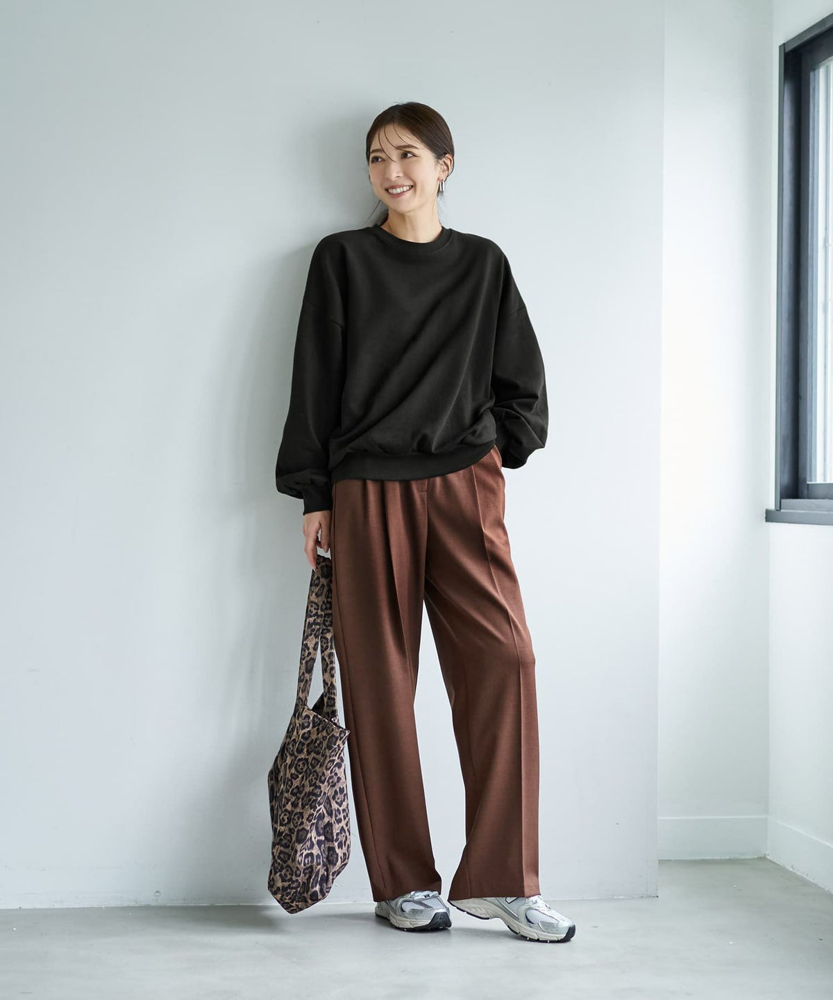 着用イメージ 166cm ブラック