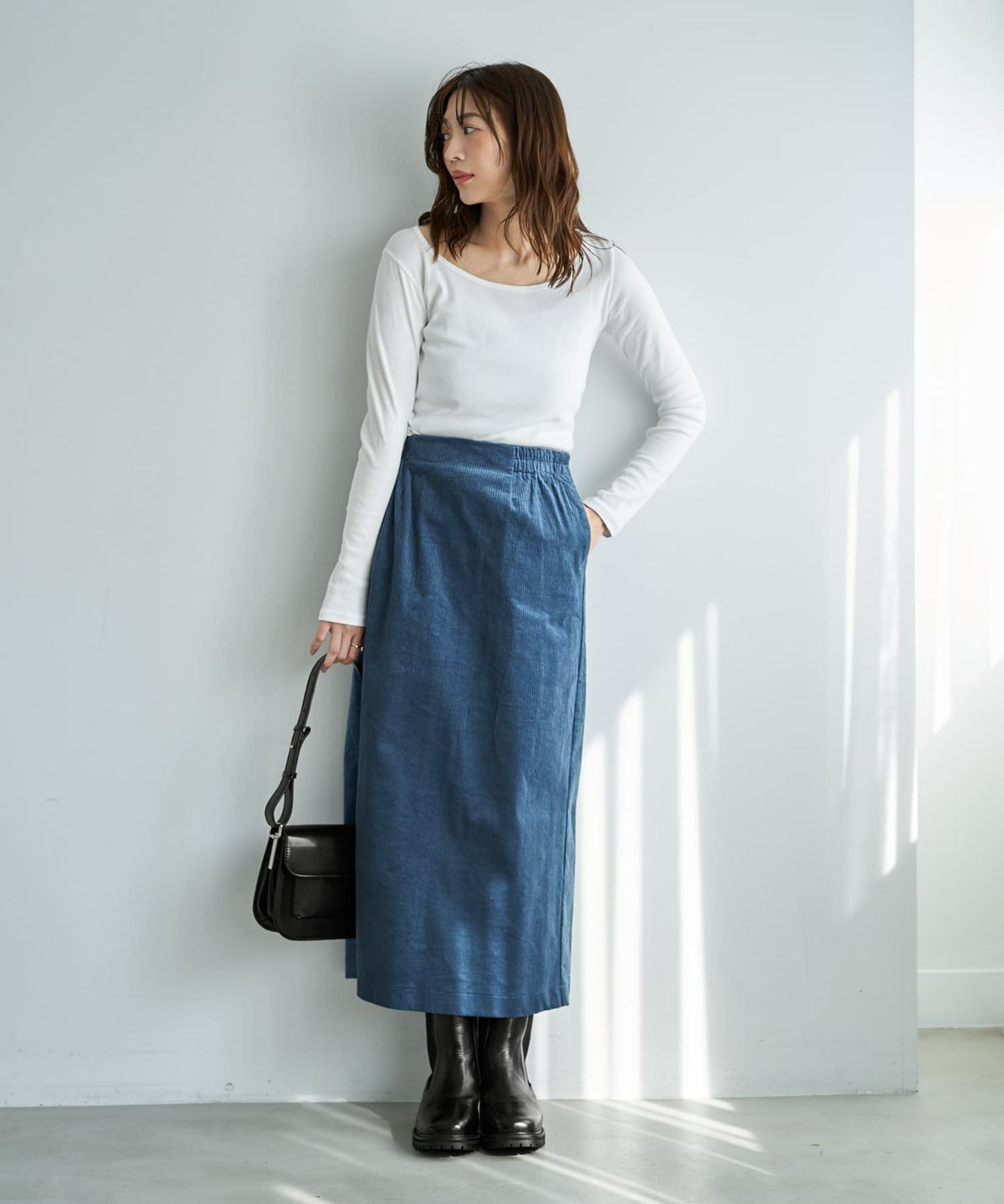 着用イメージ 166cm ブルー