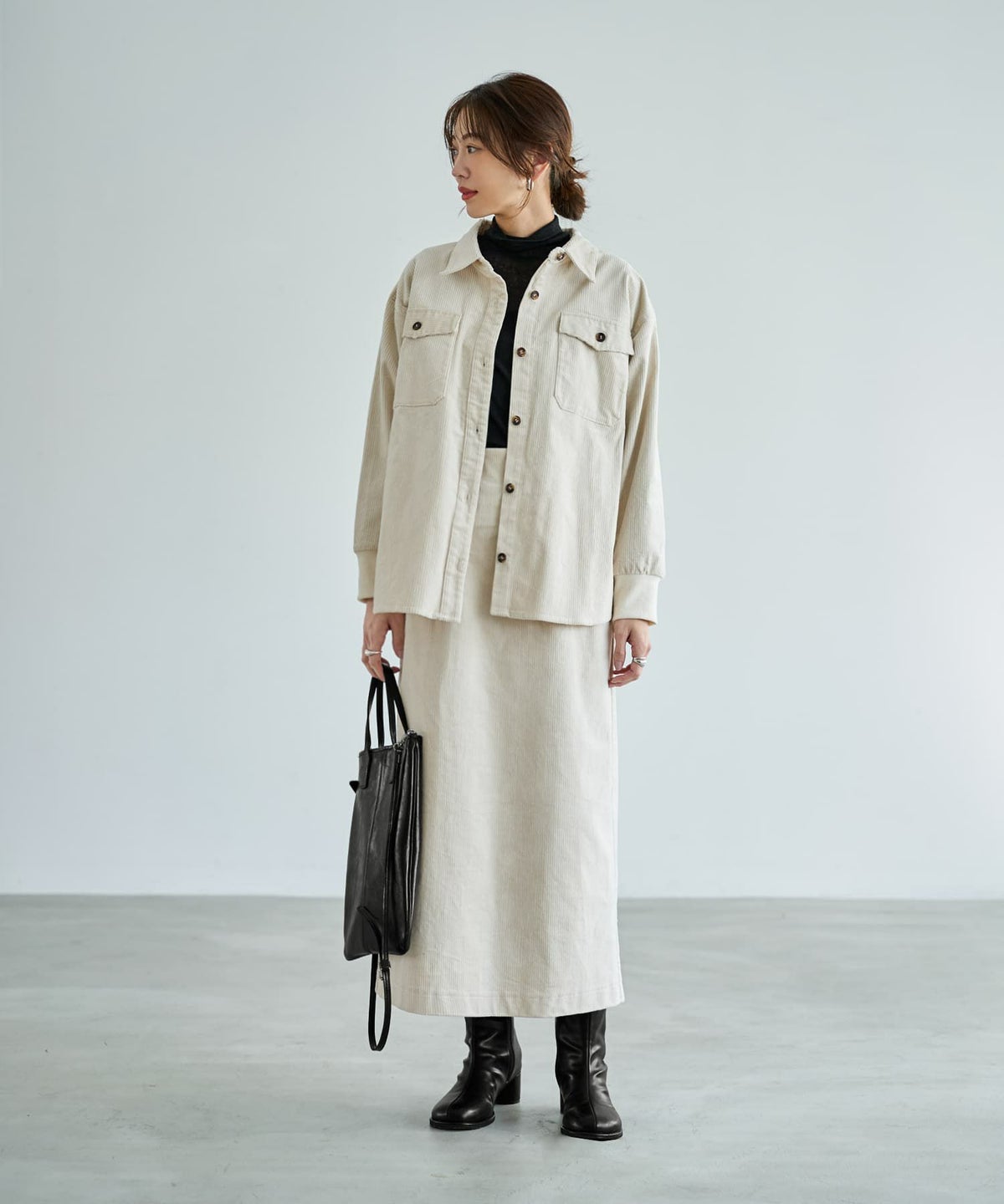 着用イメージ 166cm エクリュ