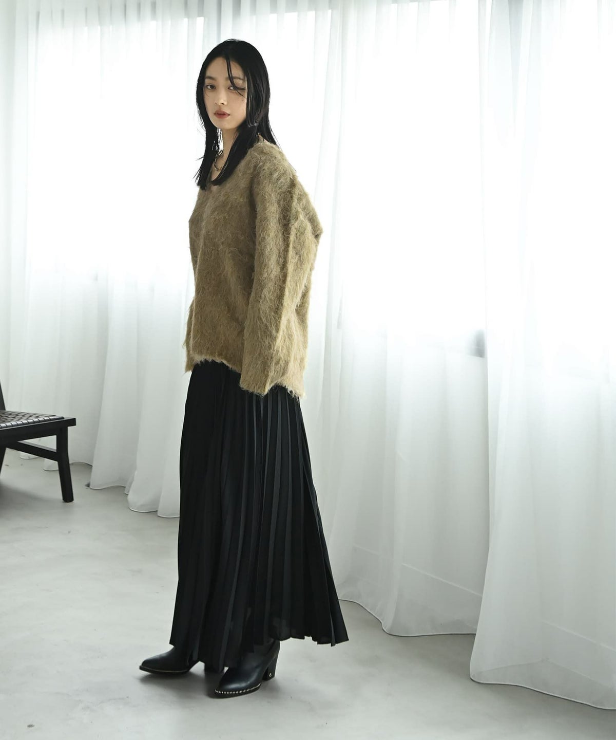 着用イメージ 167cm イエロー