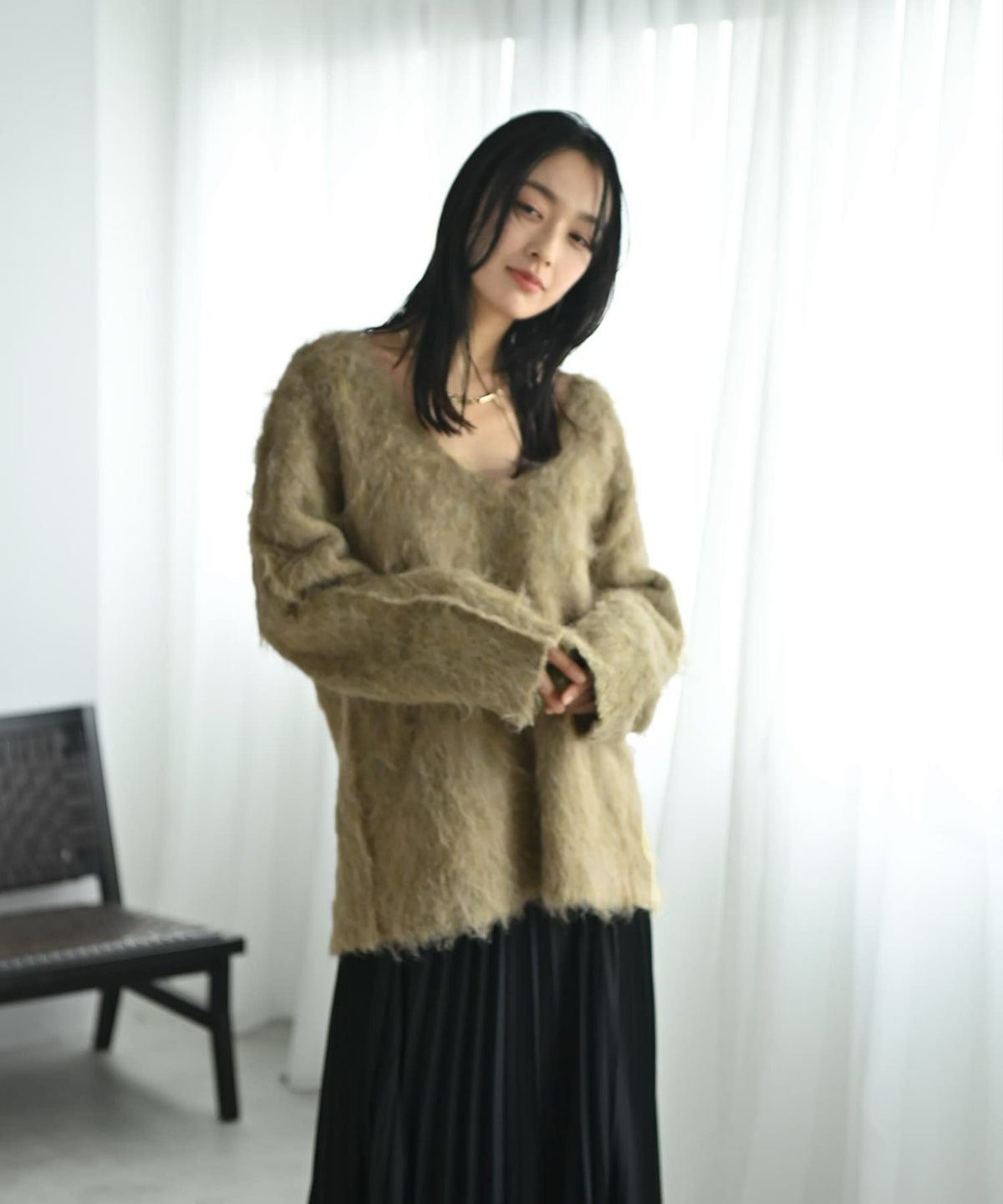 着用イメージ 167cm イエロー