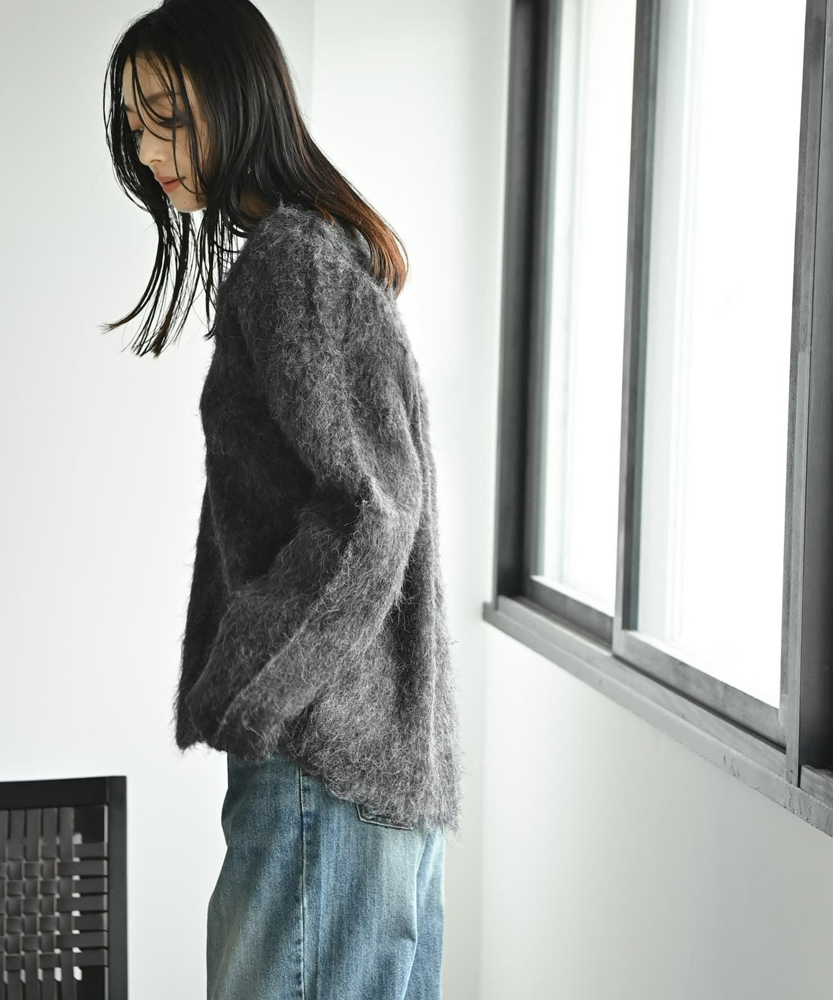 着用イメージ 167cm チャコール