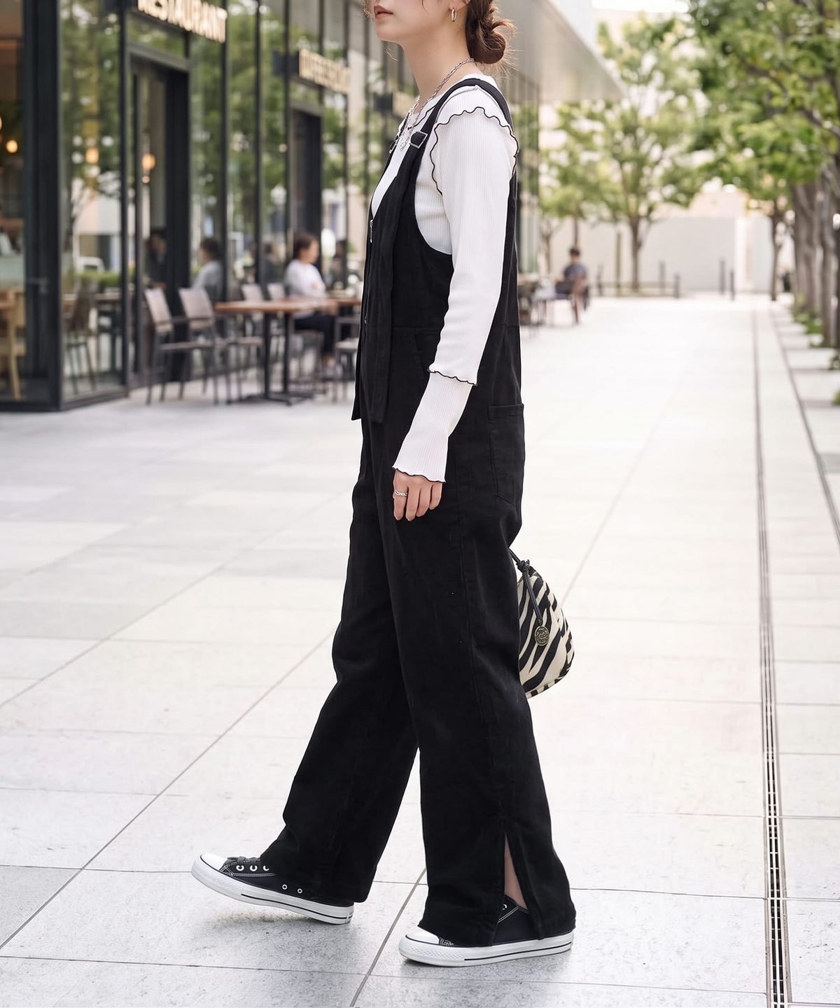 着用イメージ 163cm ブラック 01