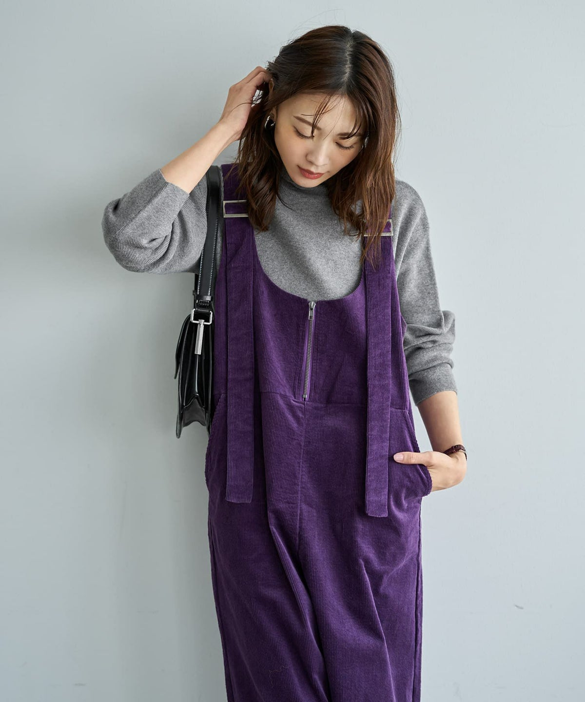 着用イメージ 166cm パープル 02サイズ