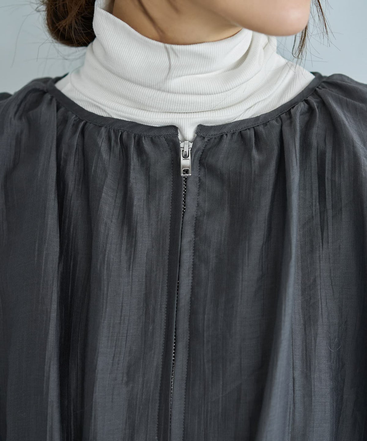 着用イメージ 166cm ダークグレー