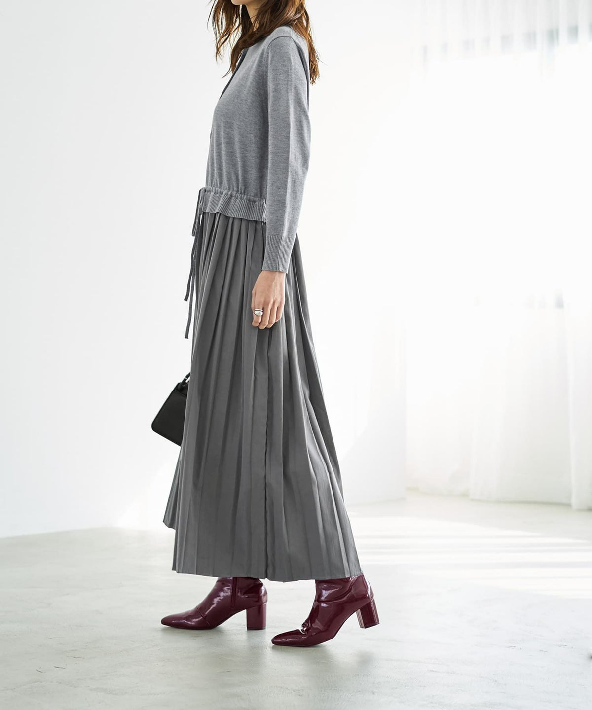 着用イメージ 166cm グレー