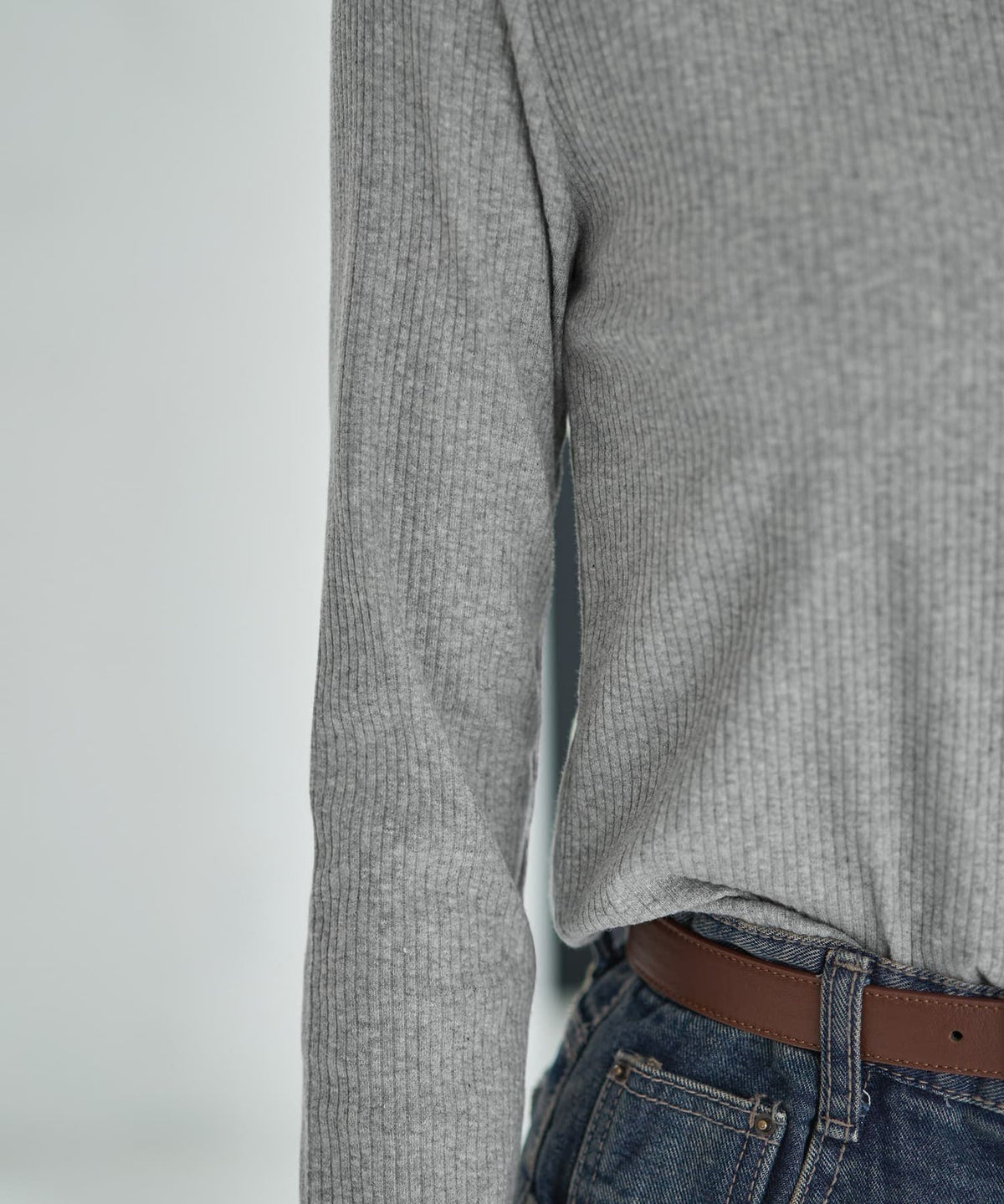 着用イメージ 166cm ライトグレー