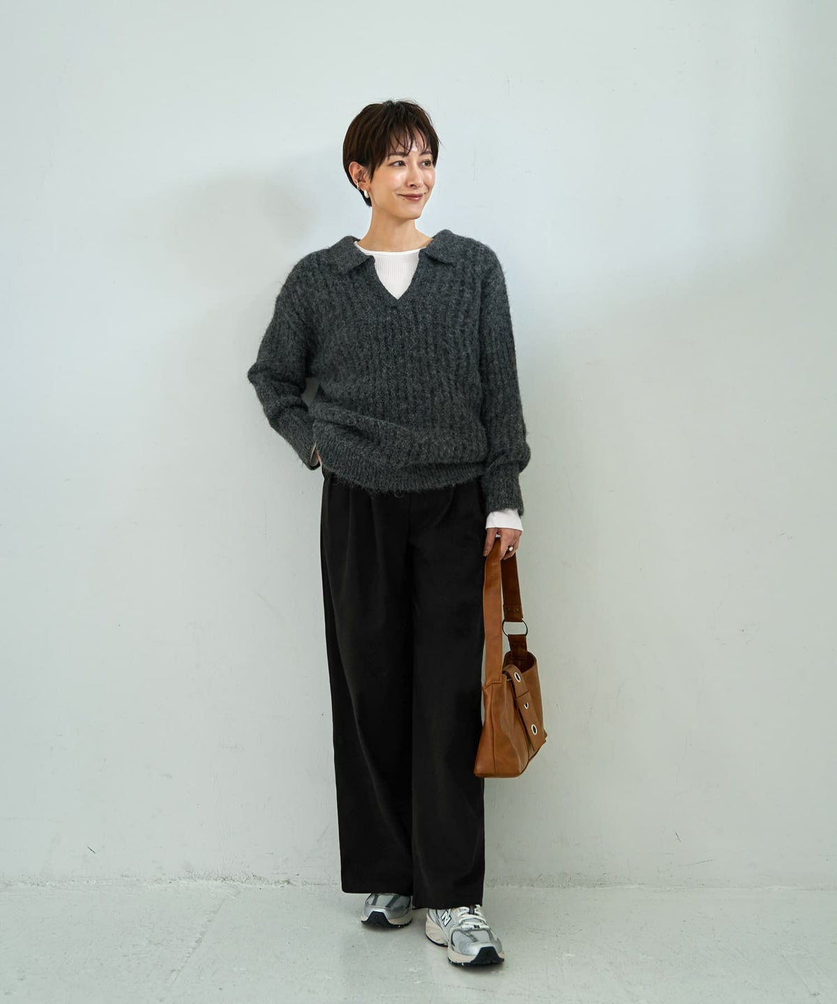 着用イメージ 167cm ホワイト