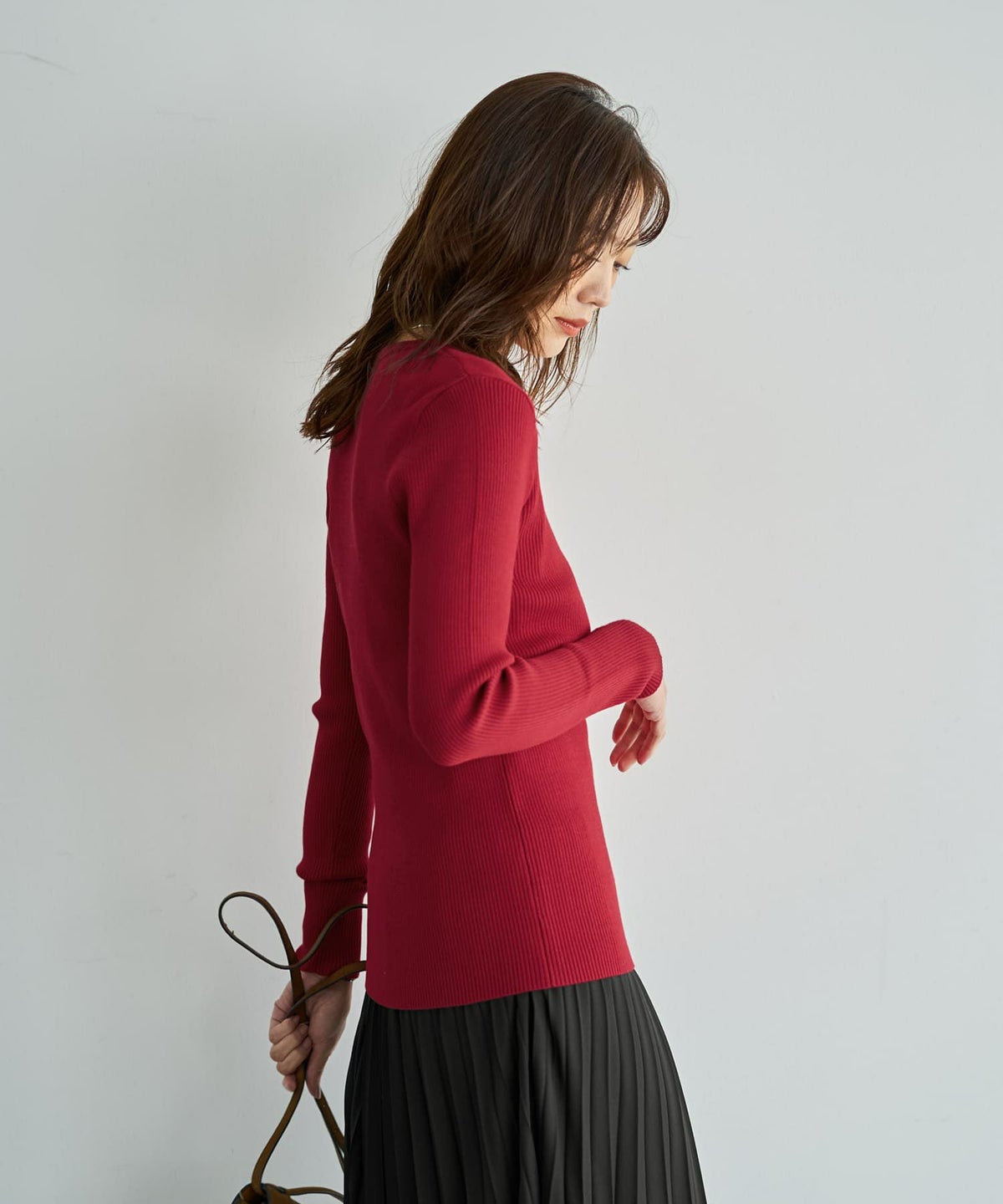 着用イメージ 166cm レッド