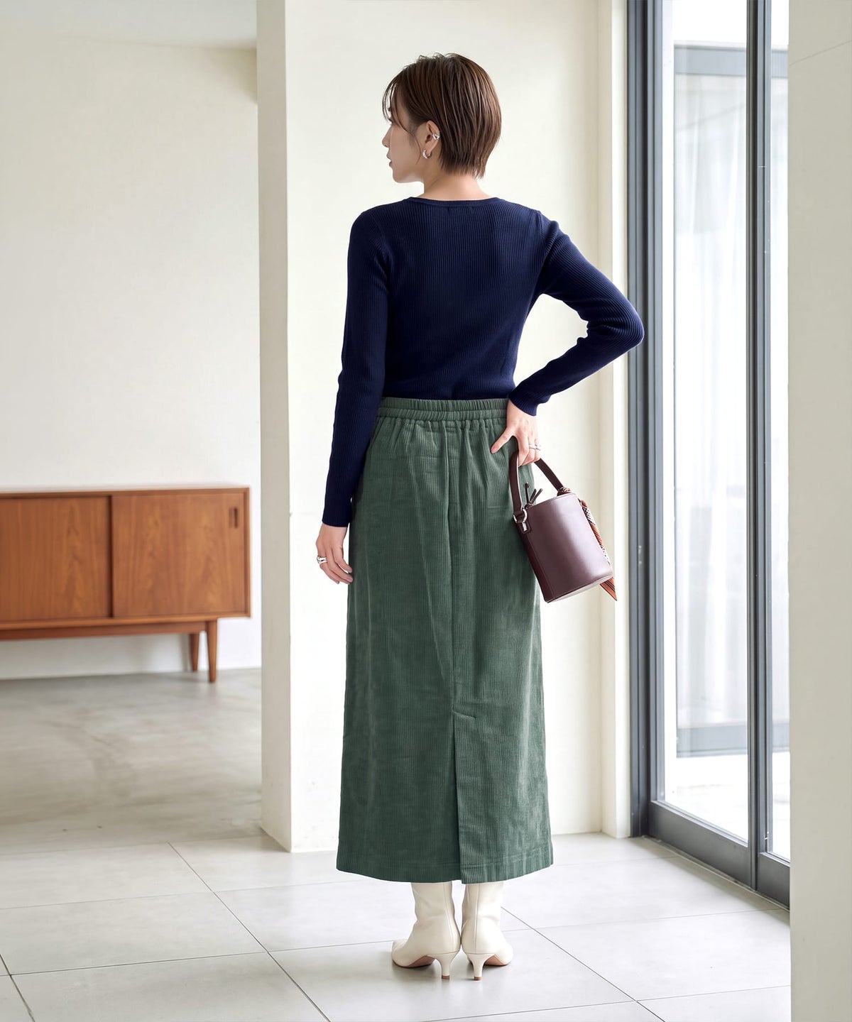 着用イメージ 163cm ネイビー