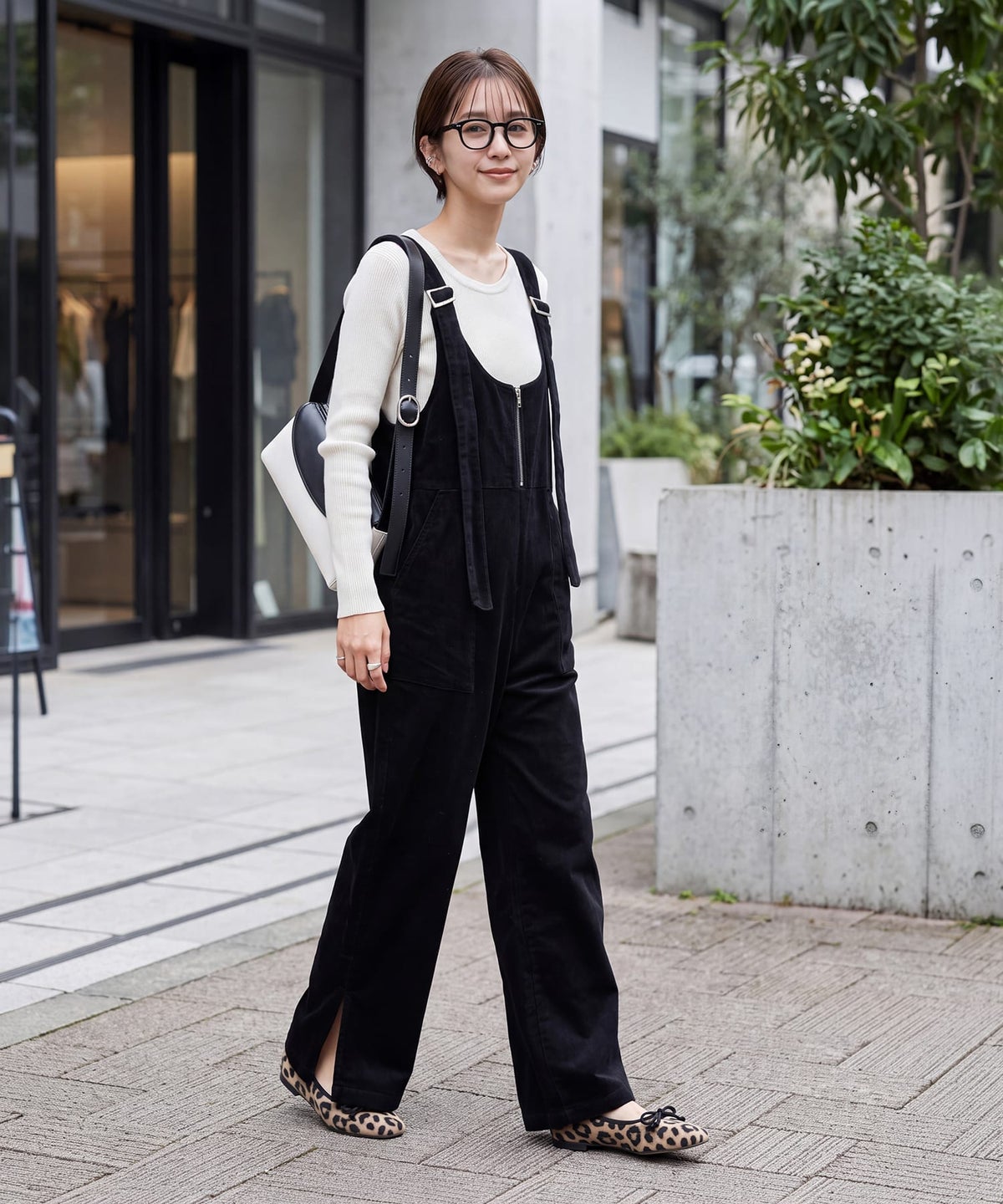 着用イメージ 163cm ホワイト