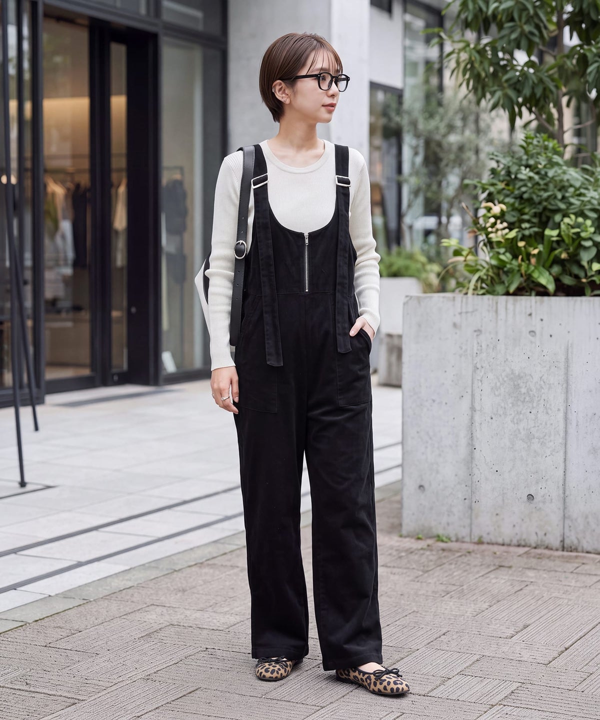 着用イメージ 163cm ホワイト