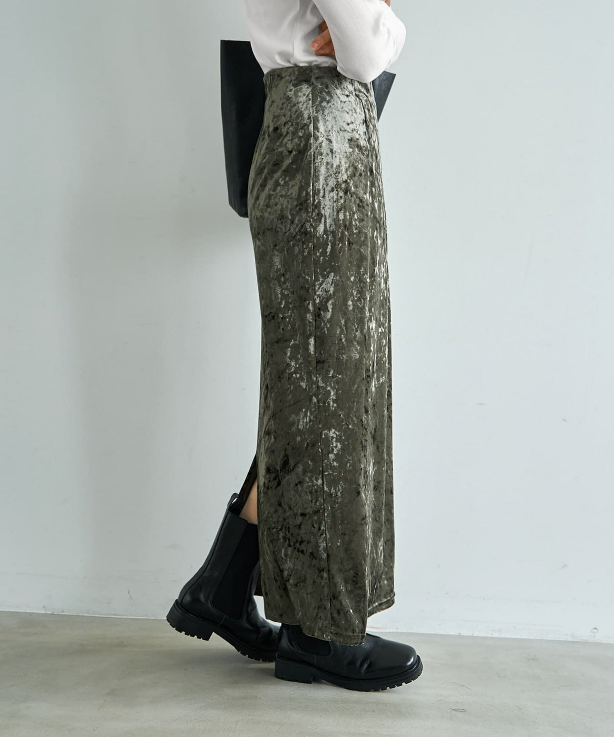 着用イメージ 166cm ダークカーキ 02サイズ