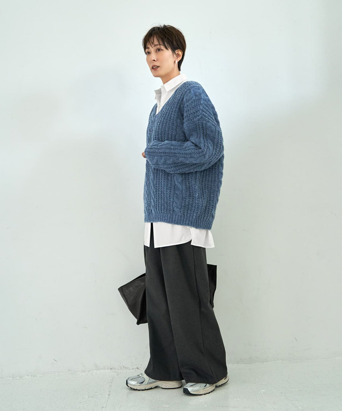 着用イメージ 167cm ブルー