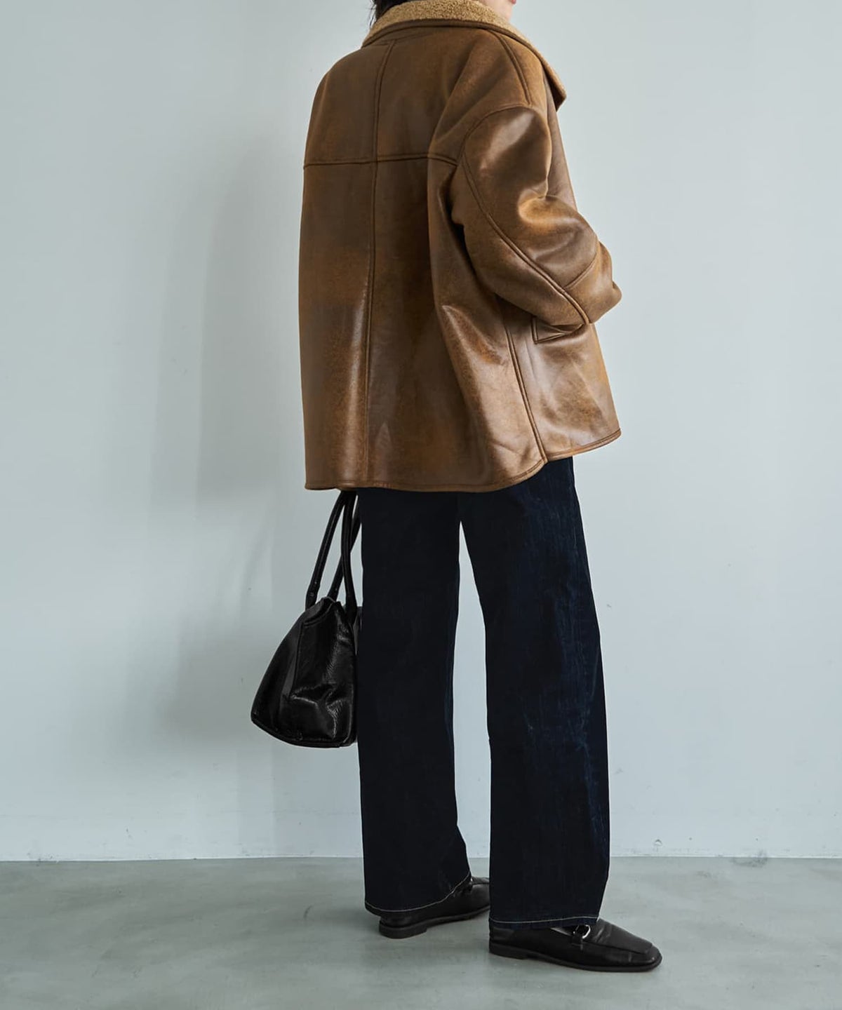 着用イメージ 166cm ブラウン
