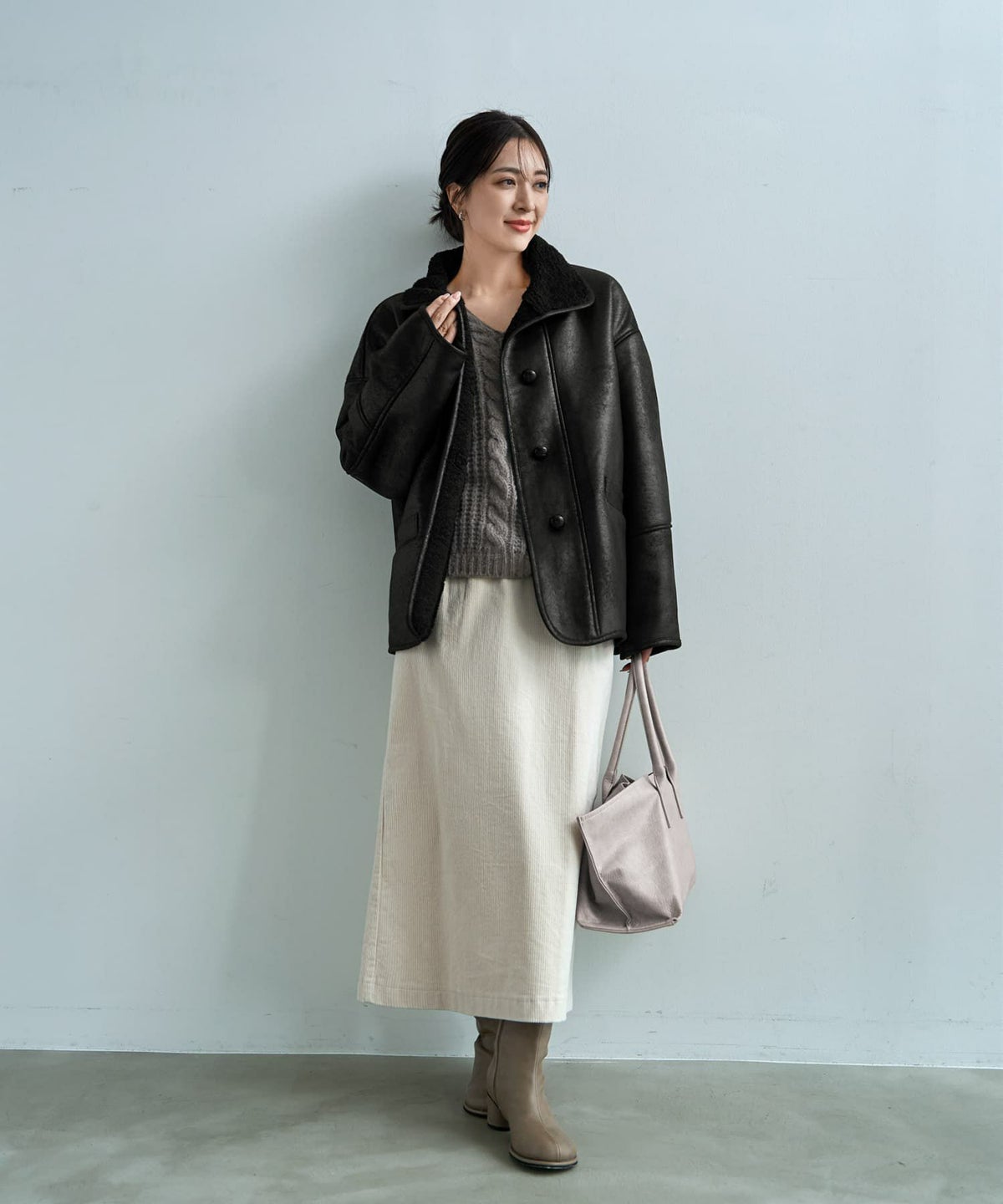 着用イメージ 166cm ブラック