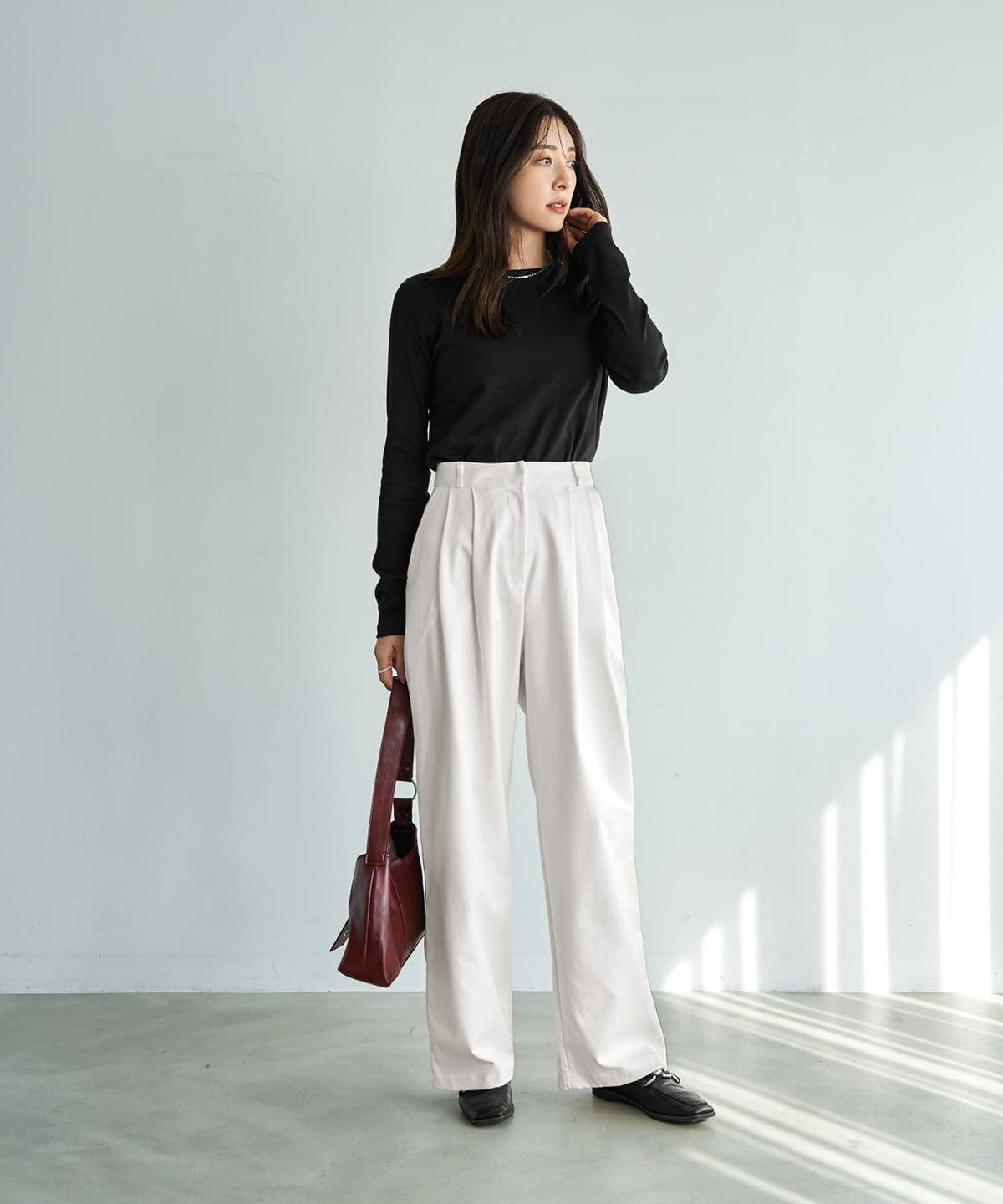 着用イメージ 166cm ブラック