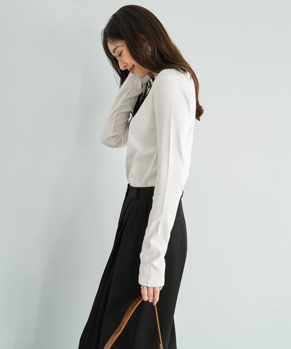 着用イメージ 166cm ホワイト